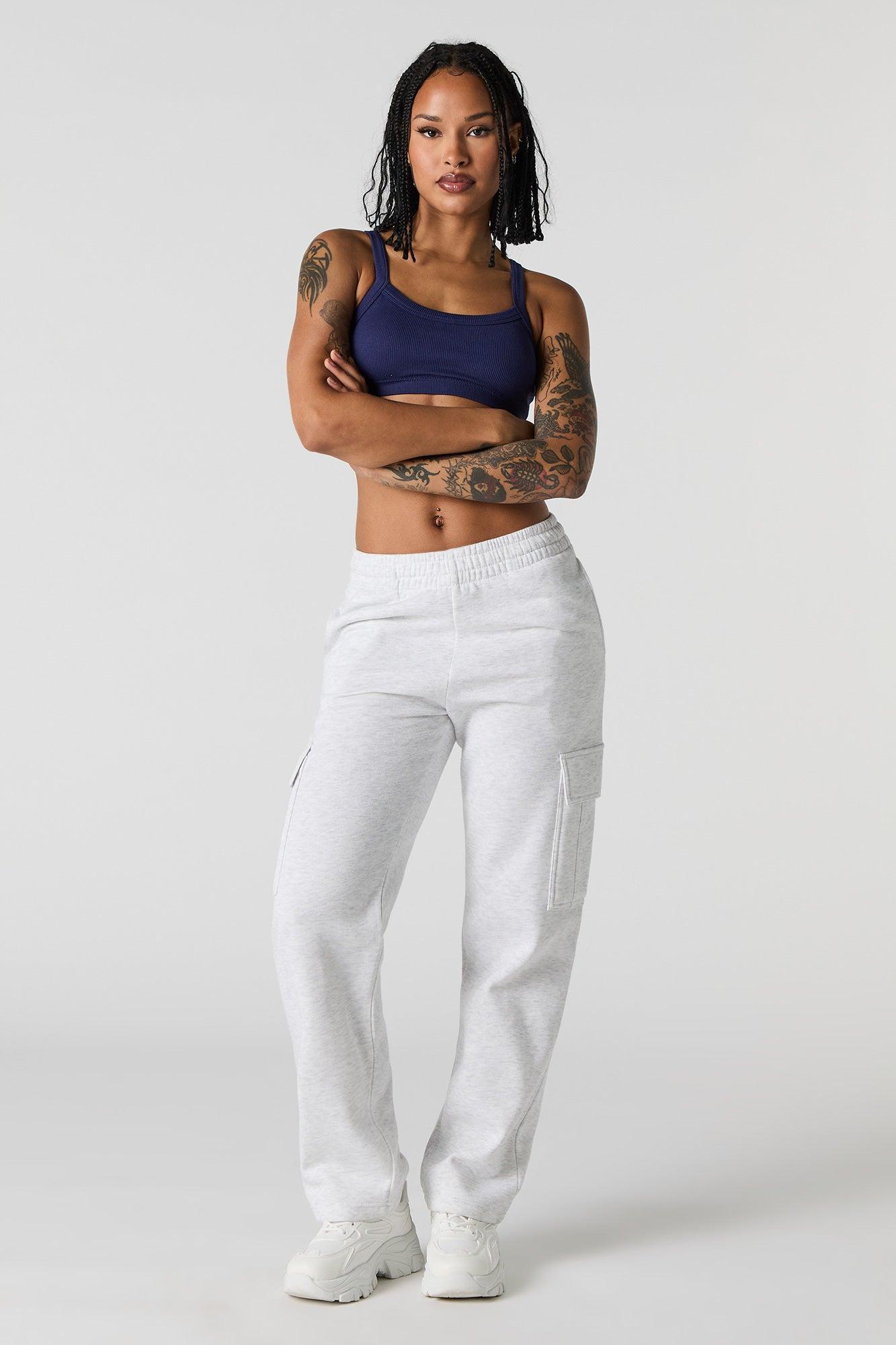 Seamless Ribbed Bralette with Built-In Cups Female Product Image