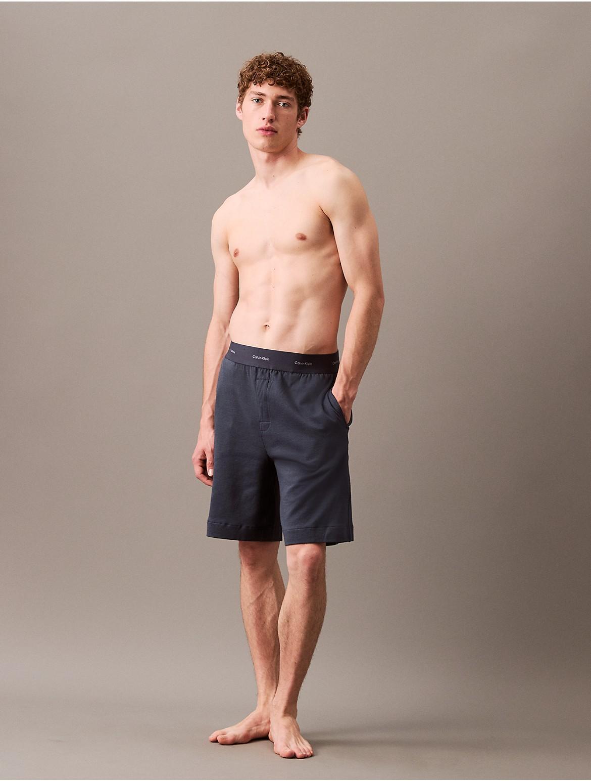 Calvin Klein Men's Terry Lounge Sleep Shorts - Grey - L Product Image