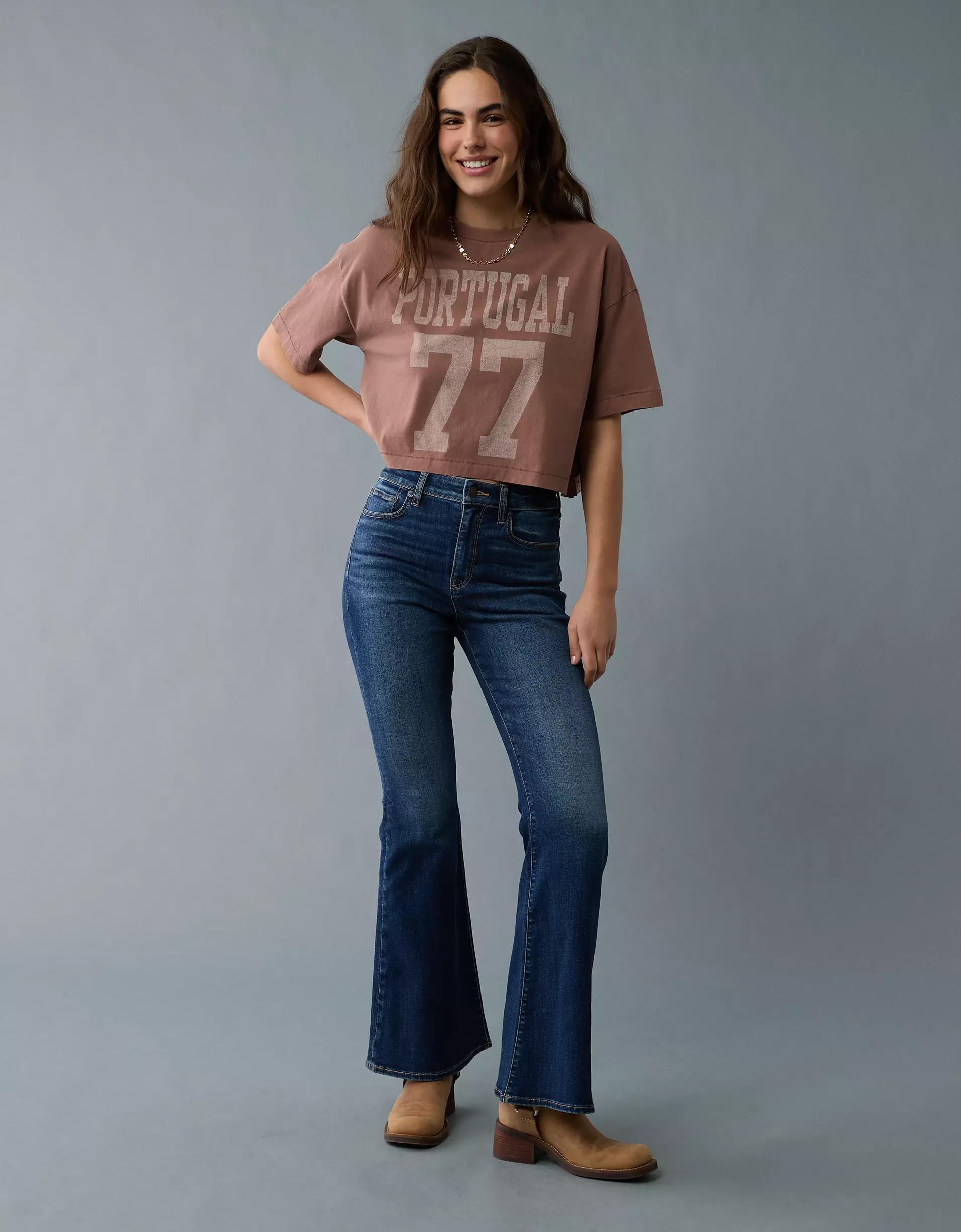 AE Boxy Cropped Destination Graphic T-Shirt Product Image