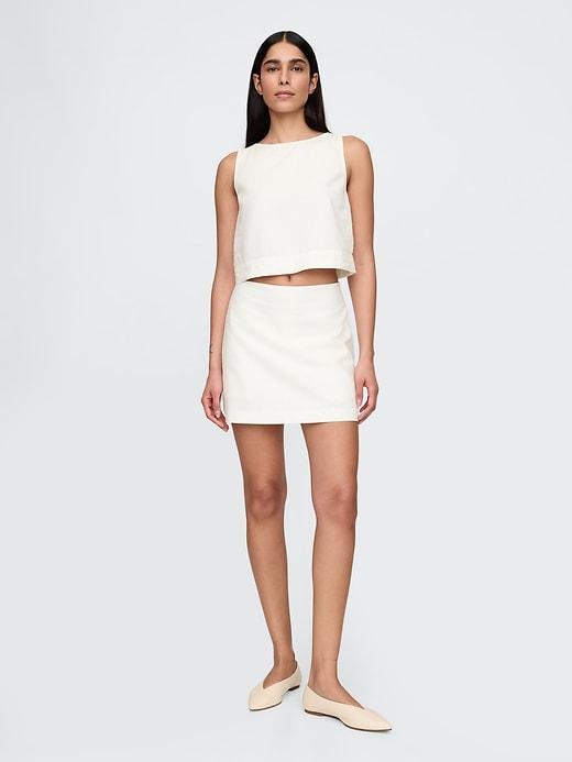 Linen-Blend Mini Skort Product Image