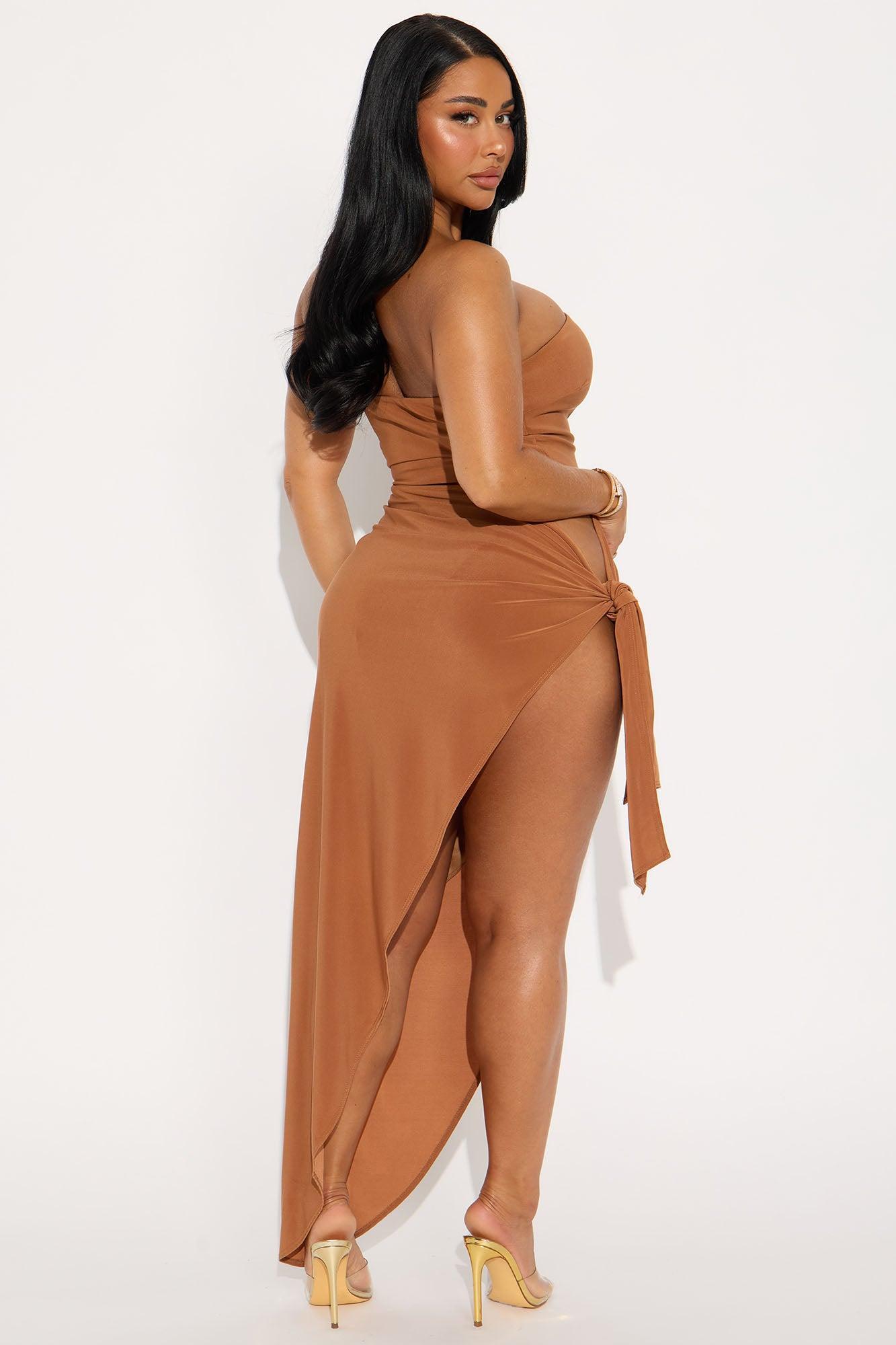 Switch It Up Strapless Maxi Dress - Copper Product Image