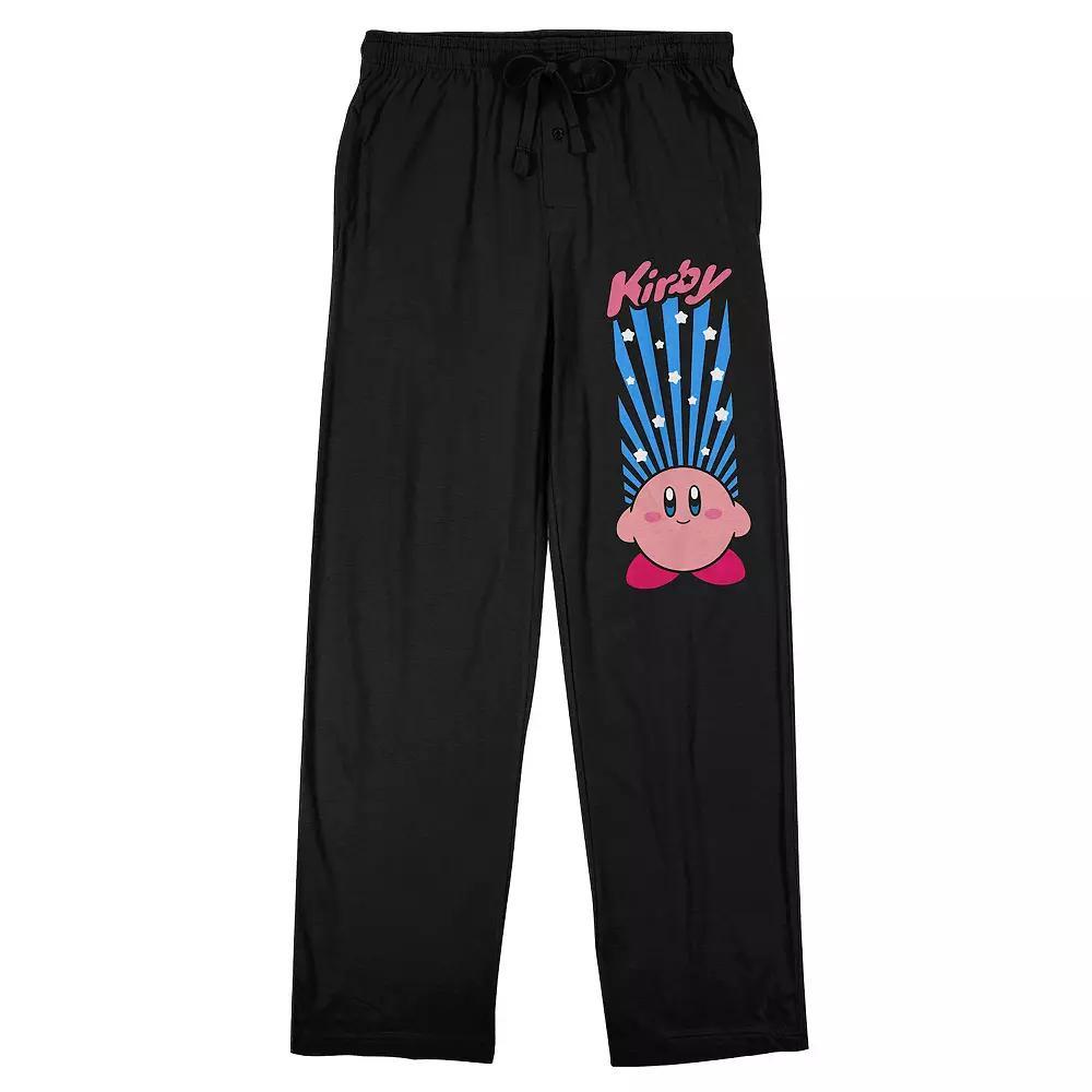 Men's Kirby In the Stars Sleep Pants, Size: Small, Black Product Image