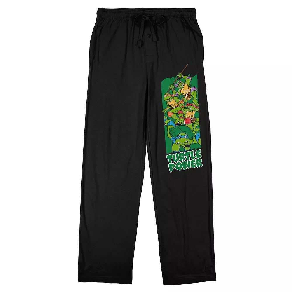 Men's Teenage Mutant Ninja Turtles Turtle Power Sleep Pants, Size: Large, Black Product Image