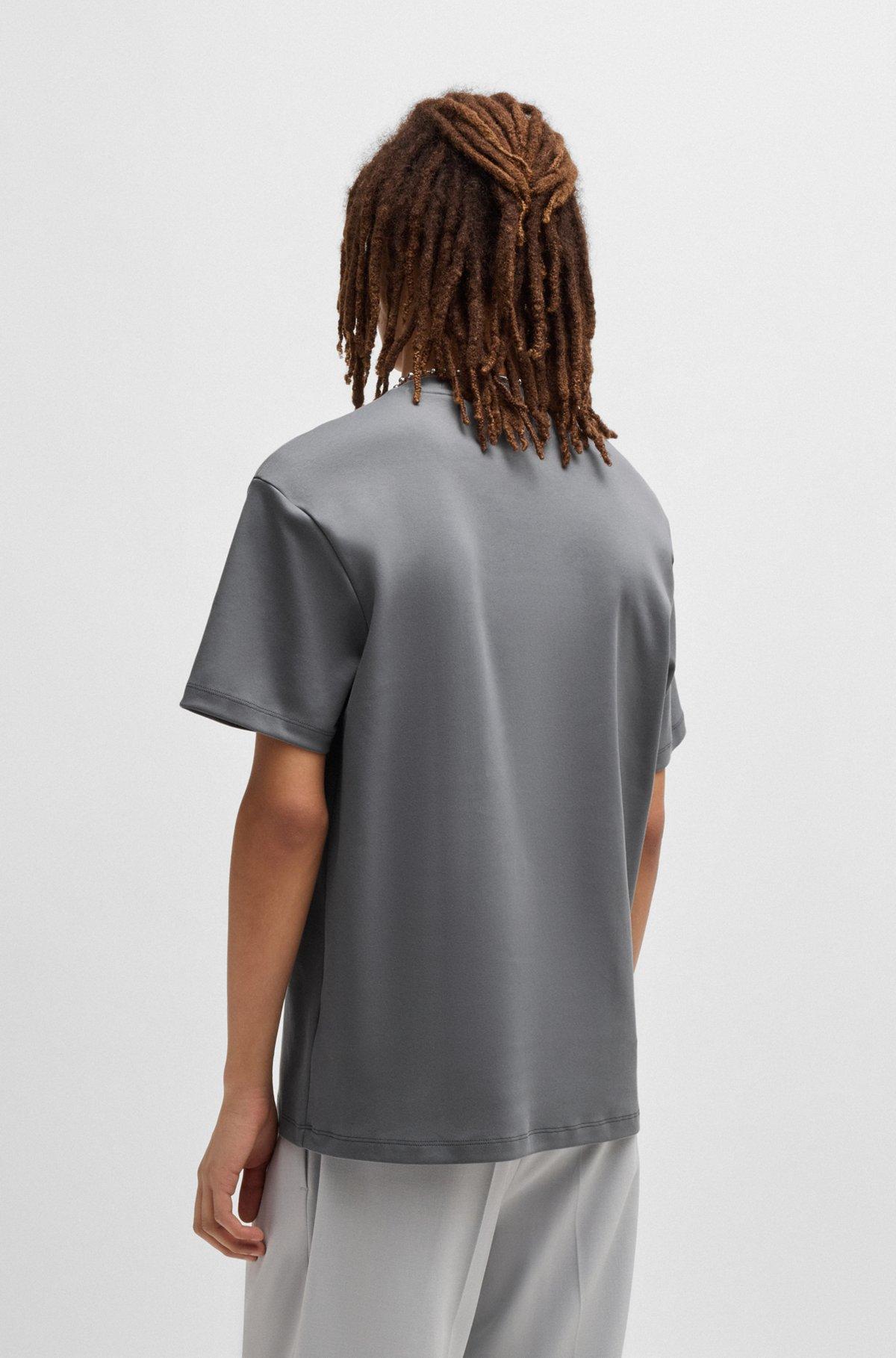 Interlock-cotton regular-fit T-shirt with stacked logo Product Image