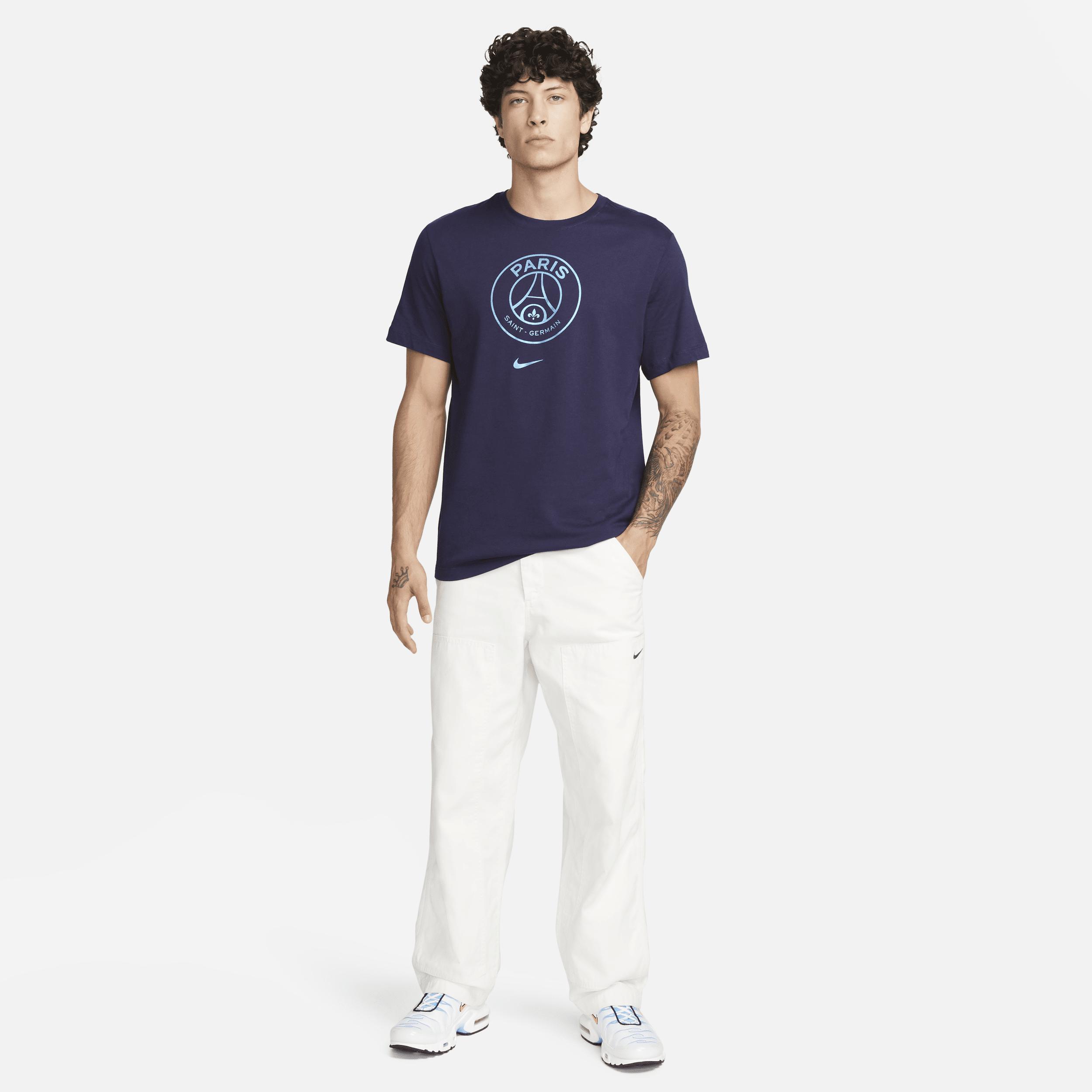 Men's  Nike Navy Paris Saint-Germain Crest  T-Shirt, Size: Large, Psg Blue Product Image