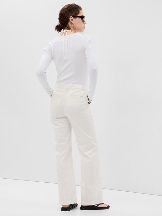 High Rise Flare Khakis Product Image