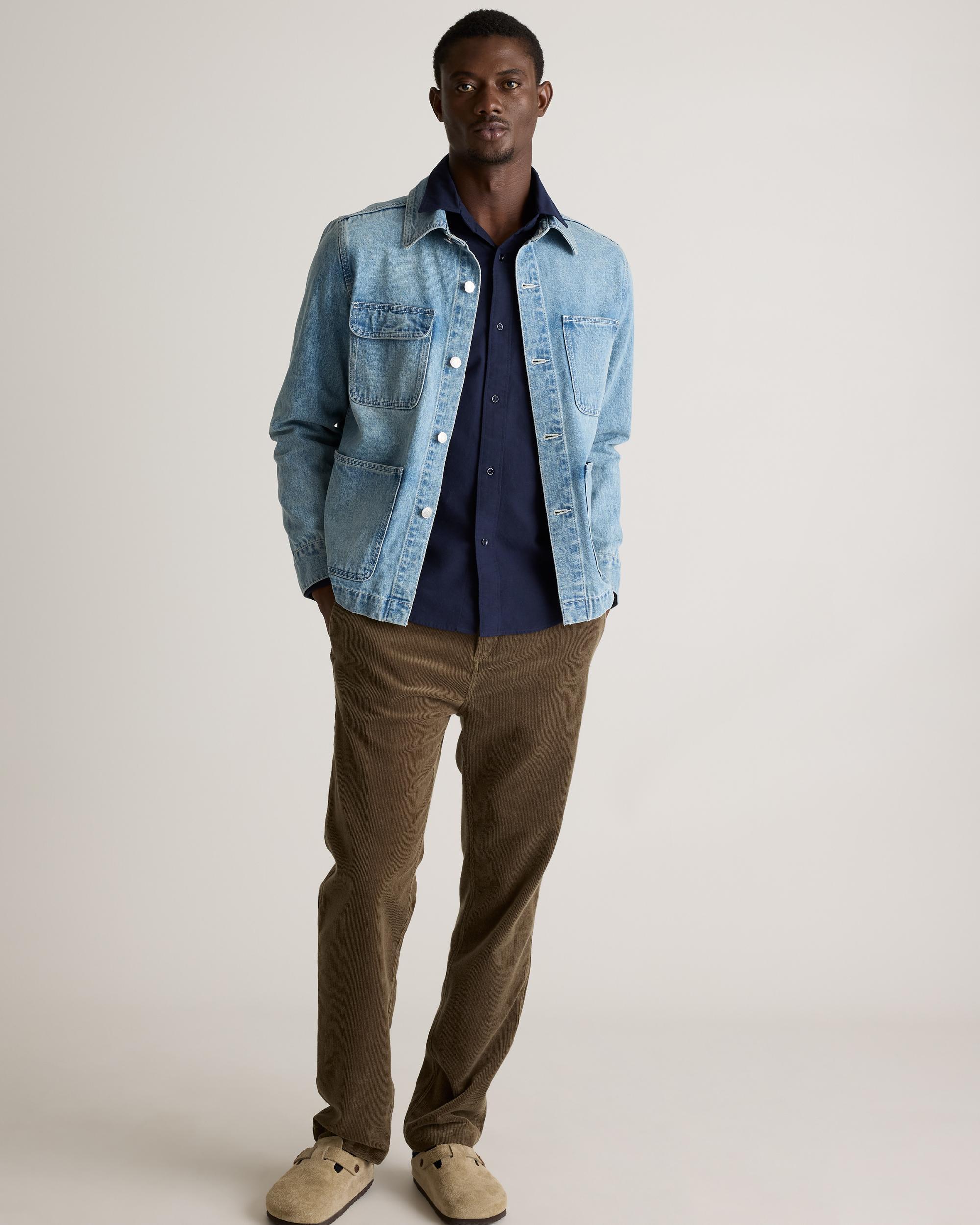 Quince | Men's Stretch Textured Twill Shirt Size XL, Organic Cotton Product Image