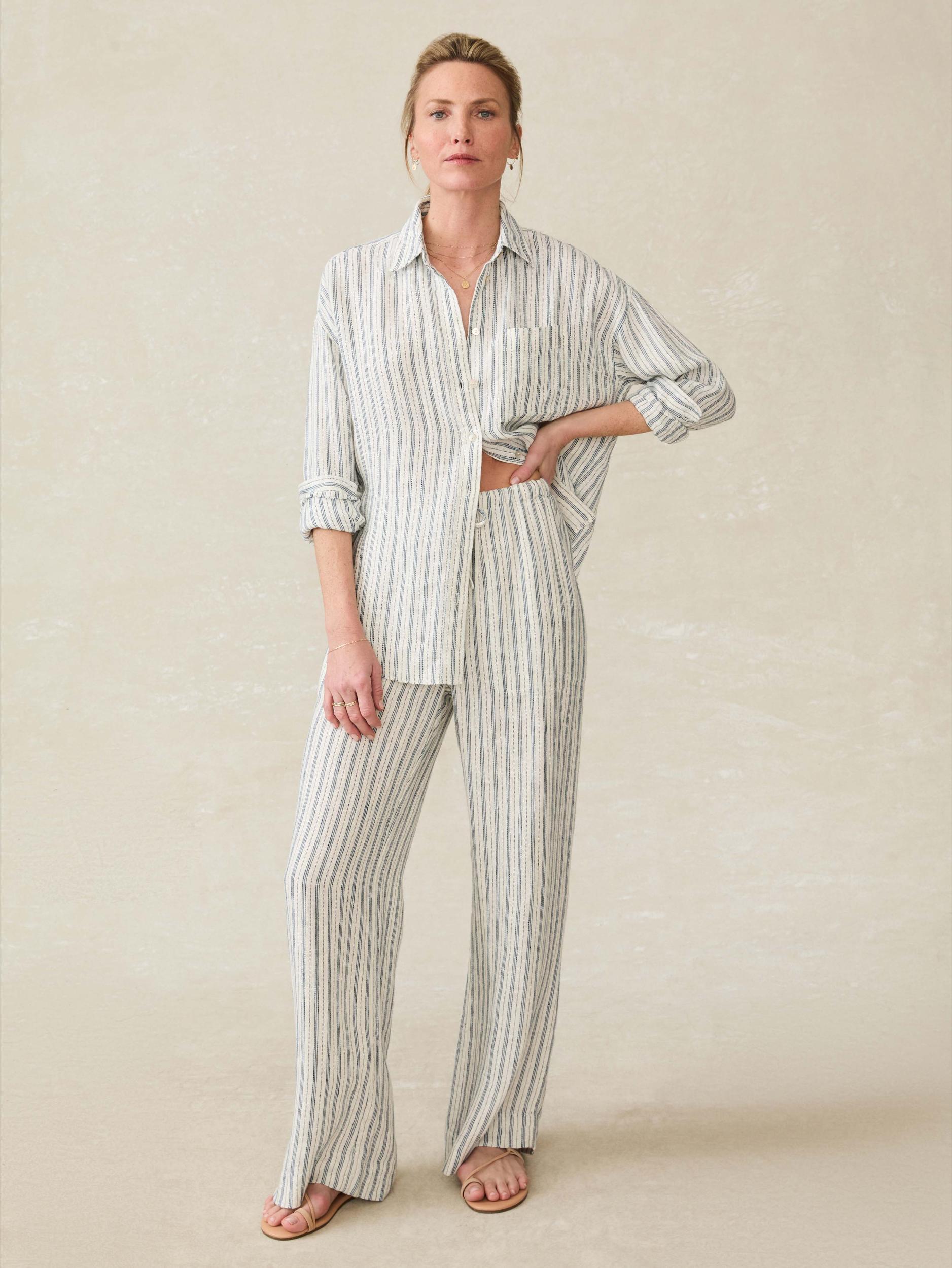 Laidback Linen Pant - Oceanside Stripe Female Product Image