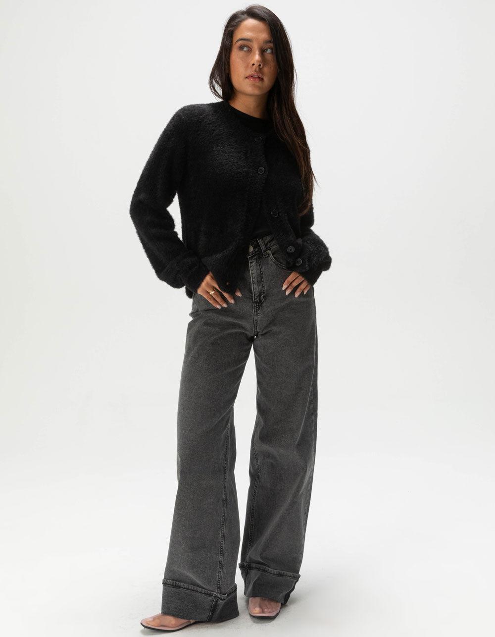 JJXX Olivia Womens Sweater Cardigan - BLACK Product Image