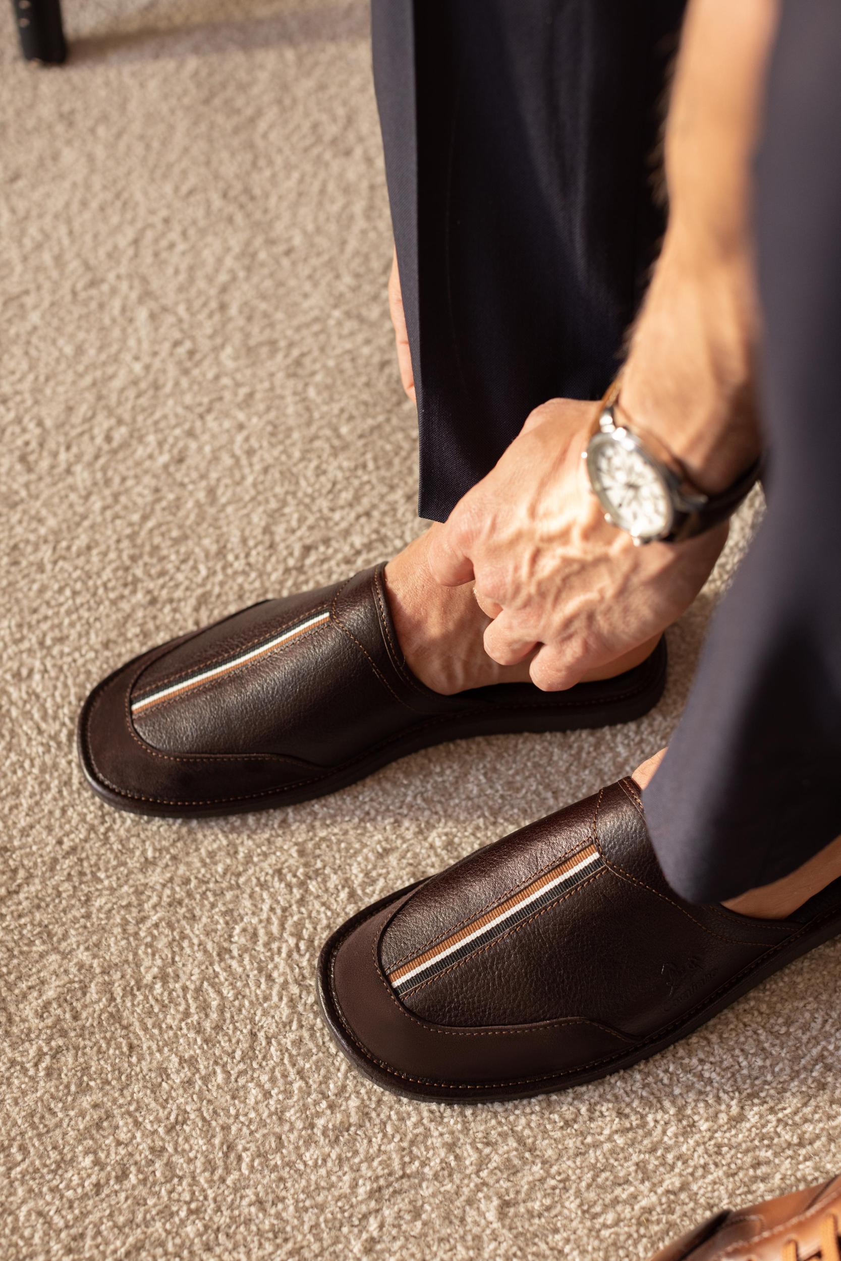 The Sailor Leather House Slippers Product Image