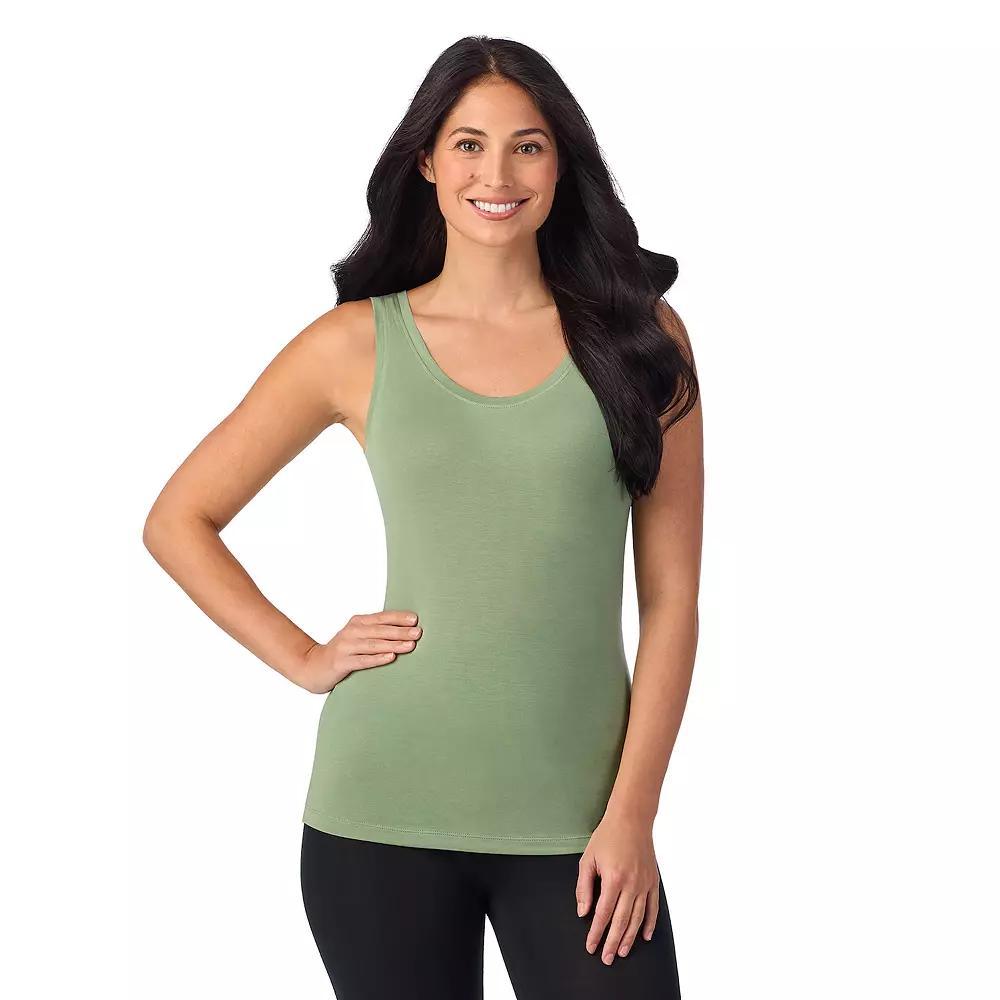 Women's Cuddl Duds® Reversible Softwear with Stretch Tank Top, Size: Small, Green Product Image