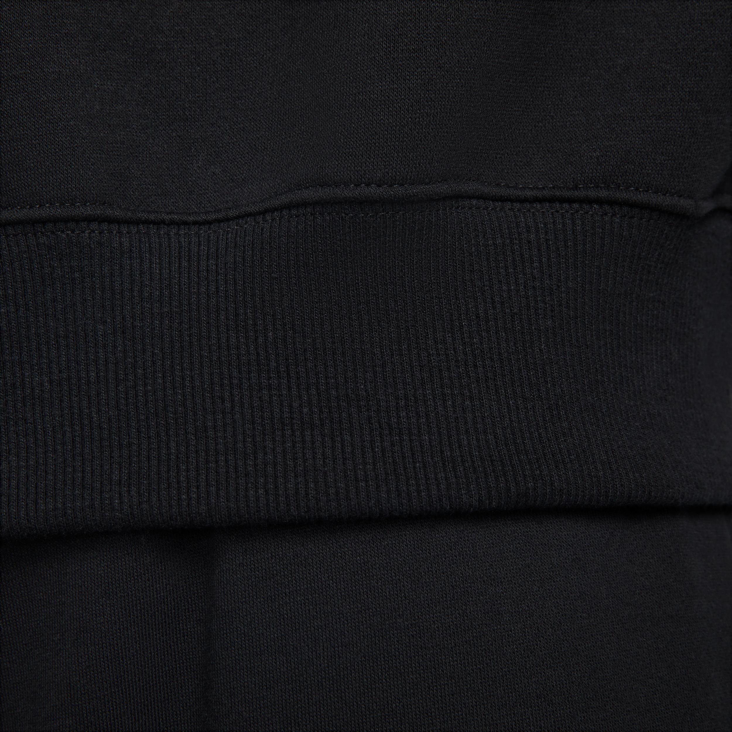 Nike Women's Sportswear Phoenix Fleece Oversized Half-Zip Crop Sweatshirt in Black/Black Size Medium Cotton/Polyester/Fleece Product Image