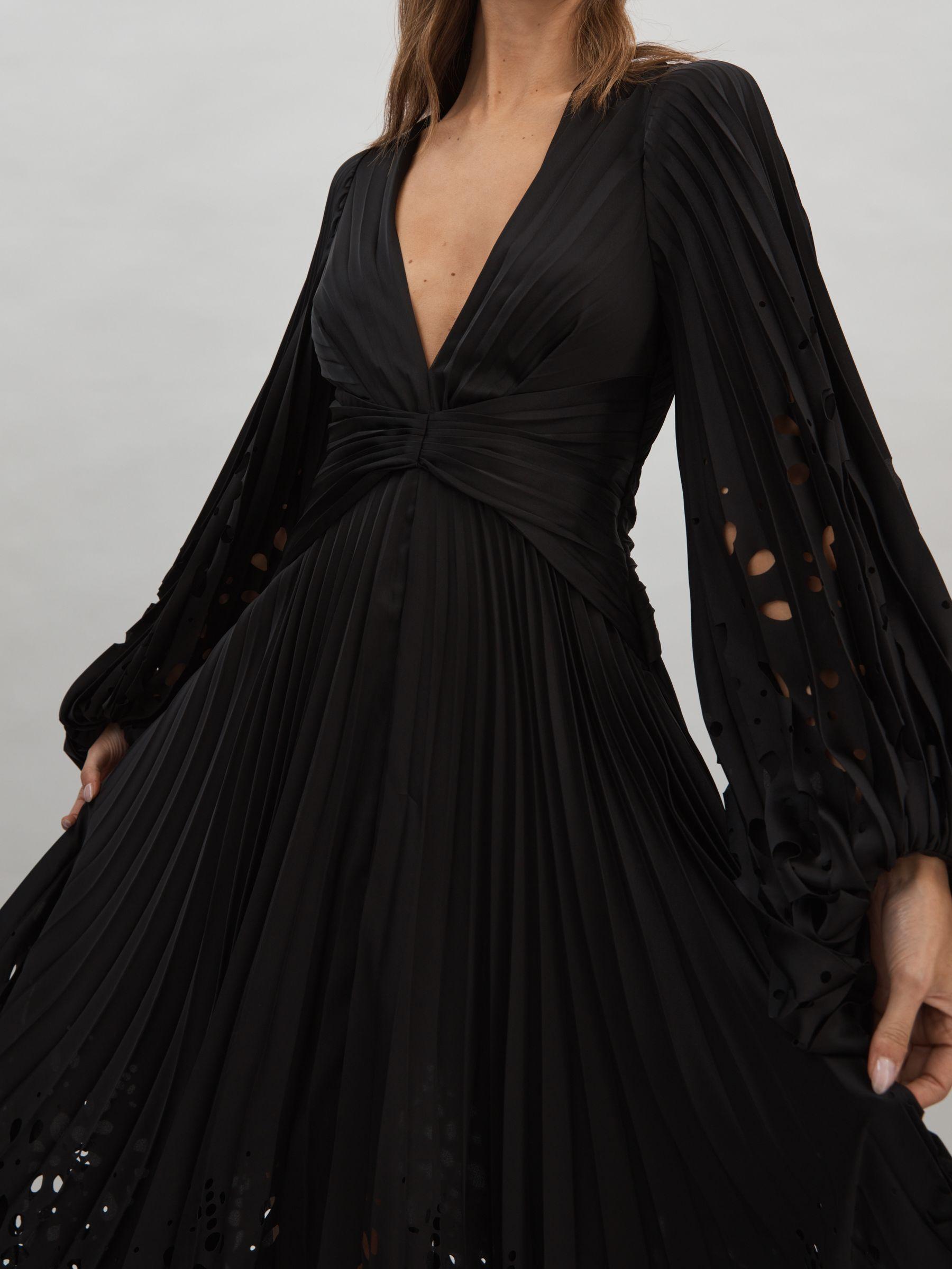 Acler Balloon Sleeve Midi Dress in Black Product Image