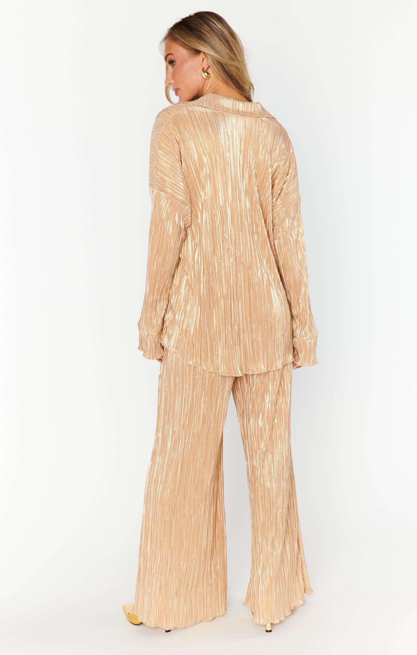 Everywhere Pants ~ Gold Pleat Product Image