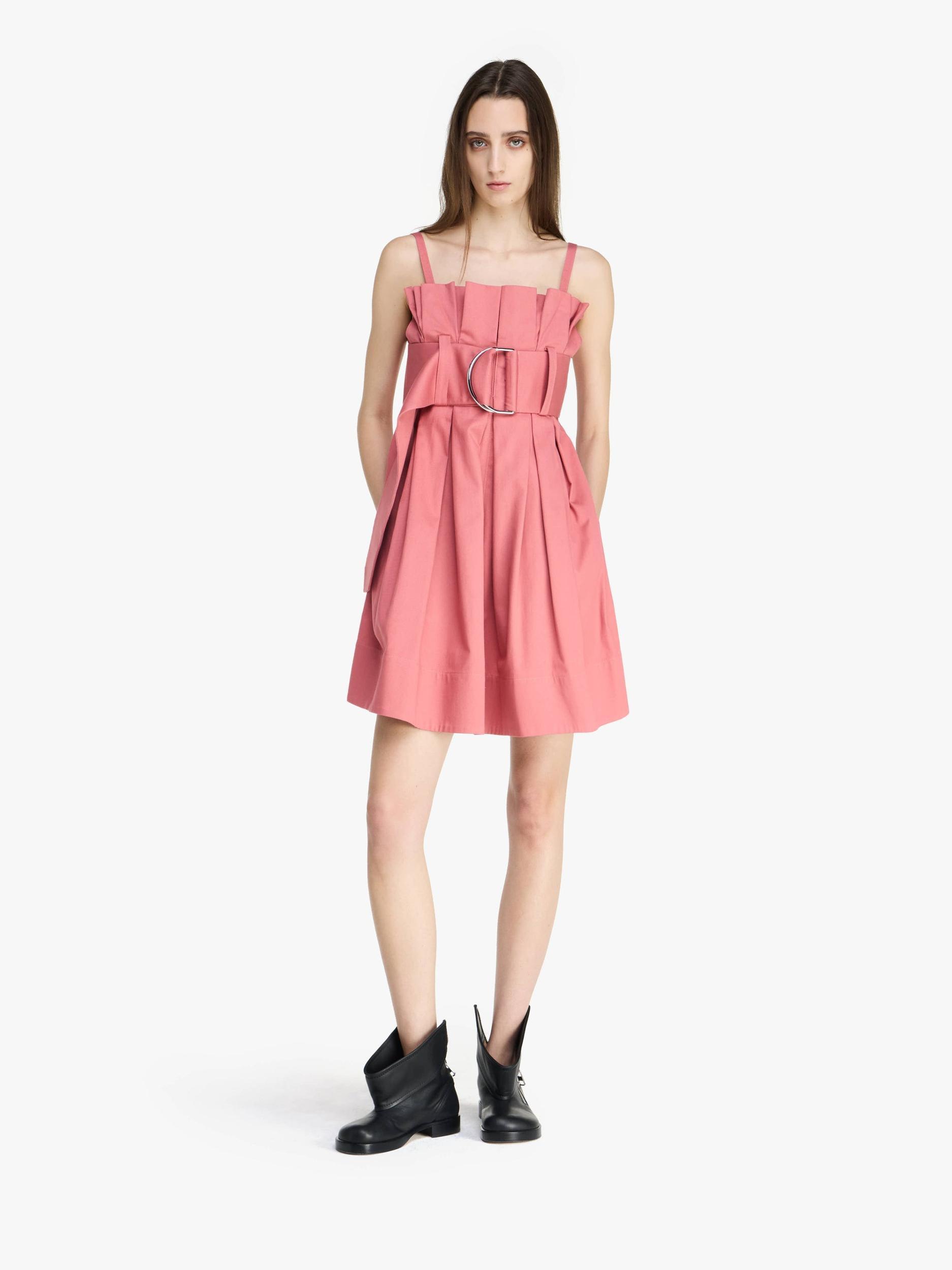 PLEATED D-RING MINI DRESS Product Image