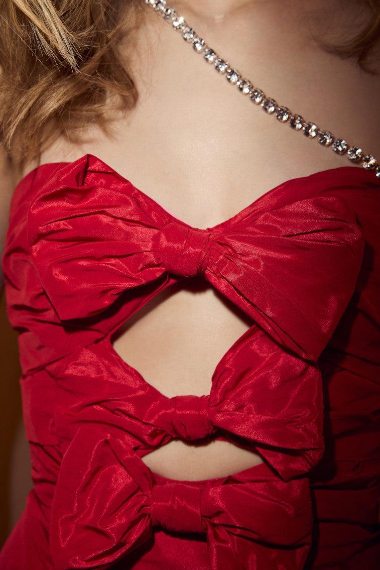Woodlow Bow Mini Dress Product Image