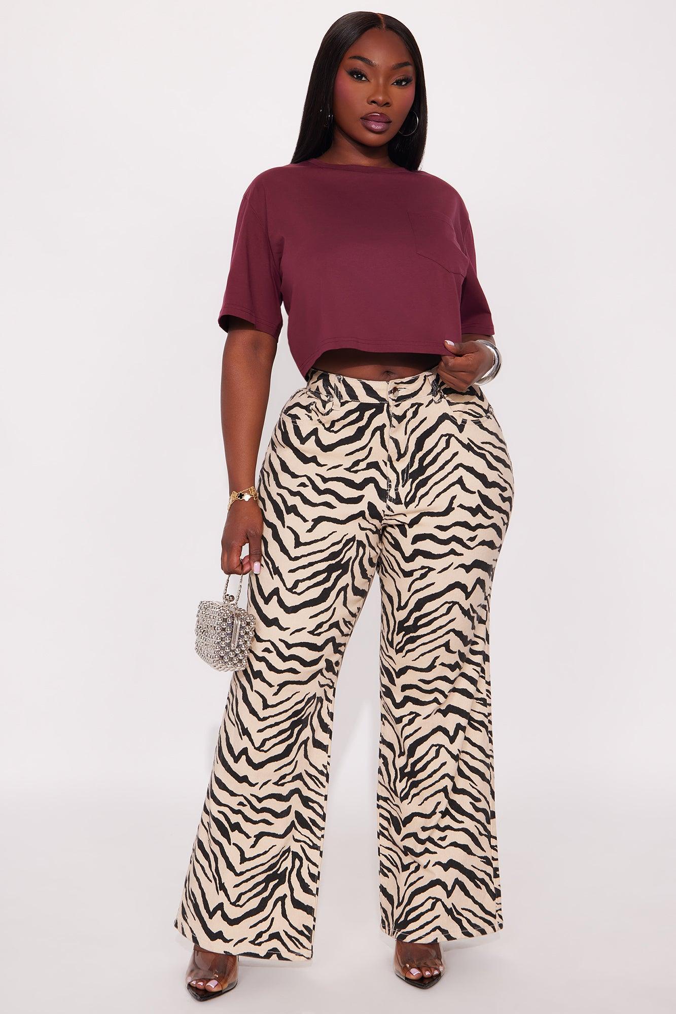 Elisa Relaxed Crop Tee - Burgundy Female Product Image