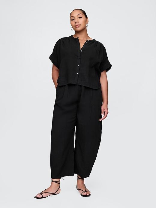 Cotton Gauze Easy Barrel Pants Product Image