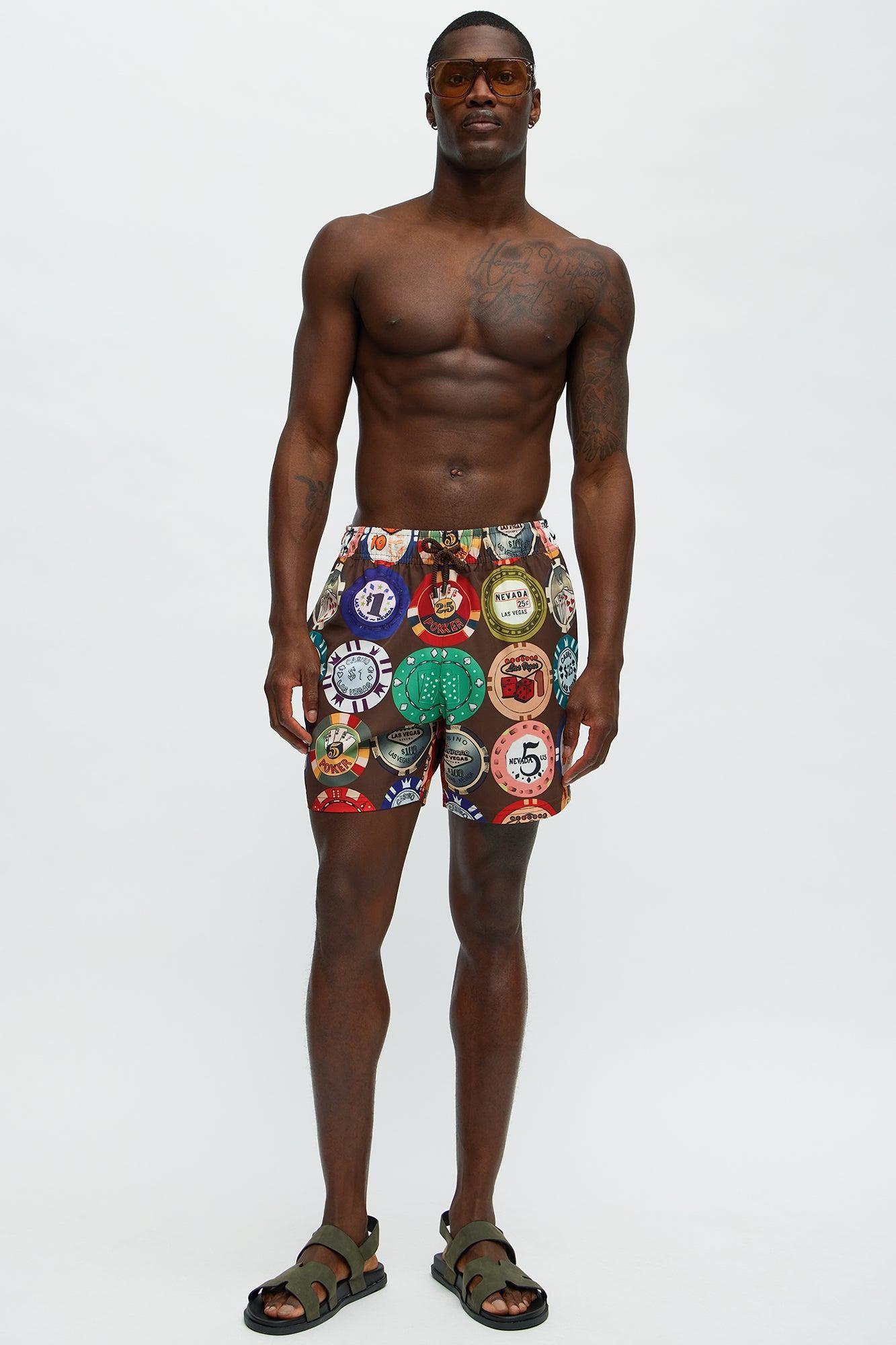 Lucky Hand Swim Mid Trunk - Multi Color Product Image