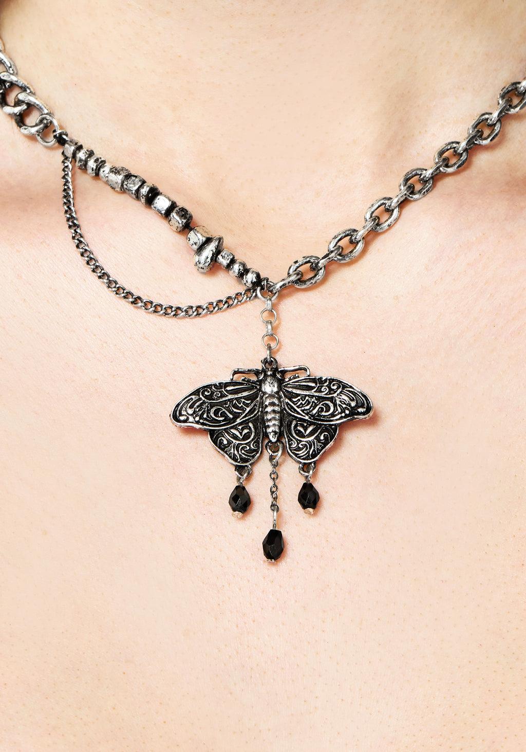Rowan Moth Mixed Chain Necklace Product Image