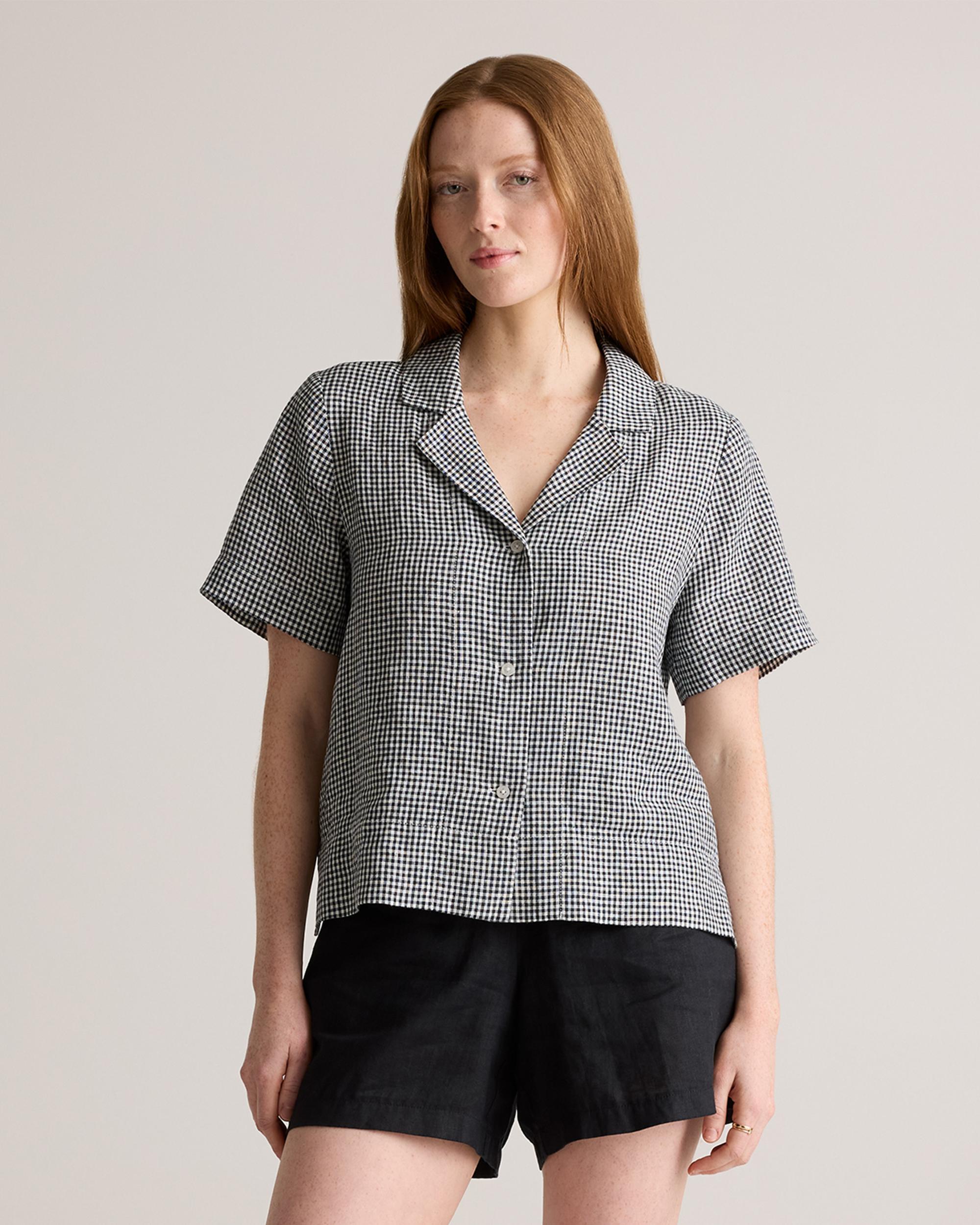 Quince | Women's 100% European Linen Short Sleeve Shirt Product Image