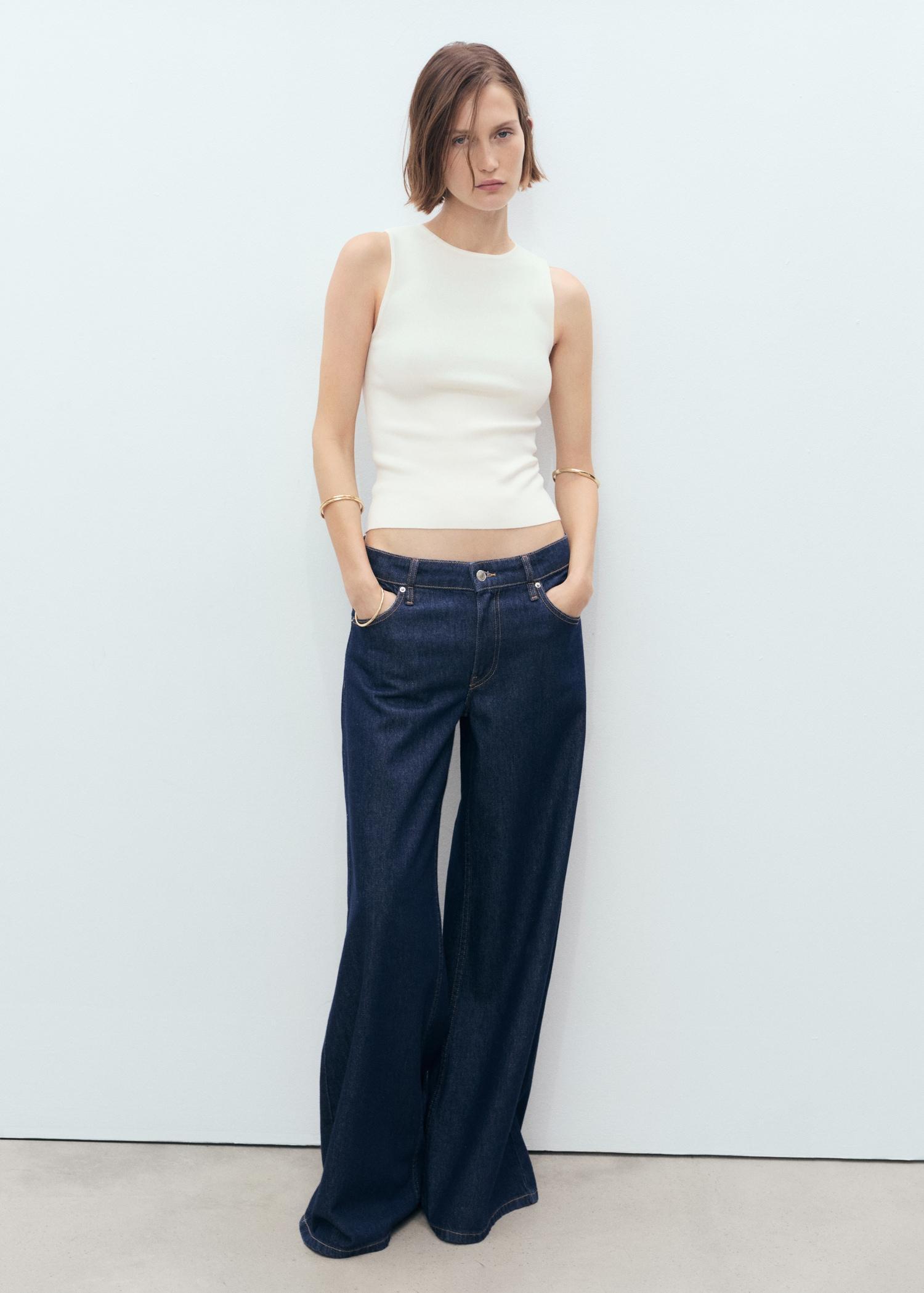 Fine-knit top - Women | MANGO USA Product Image