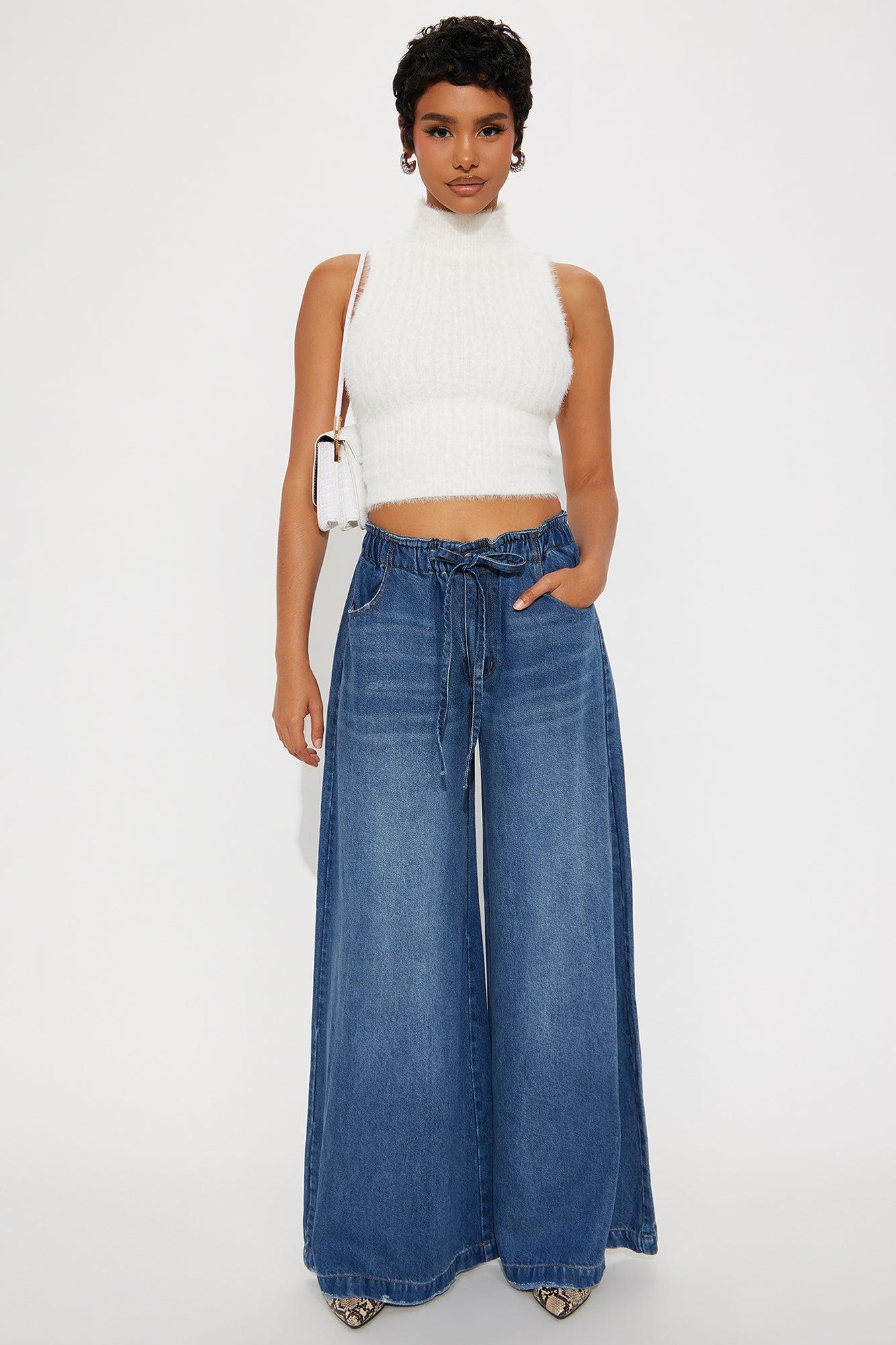 Brunswick Drapey Jeans - Dark Wash Product Image