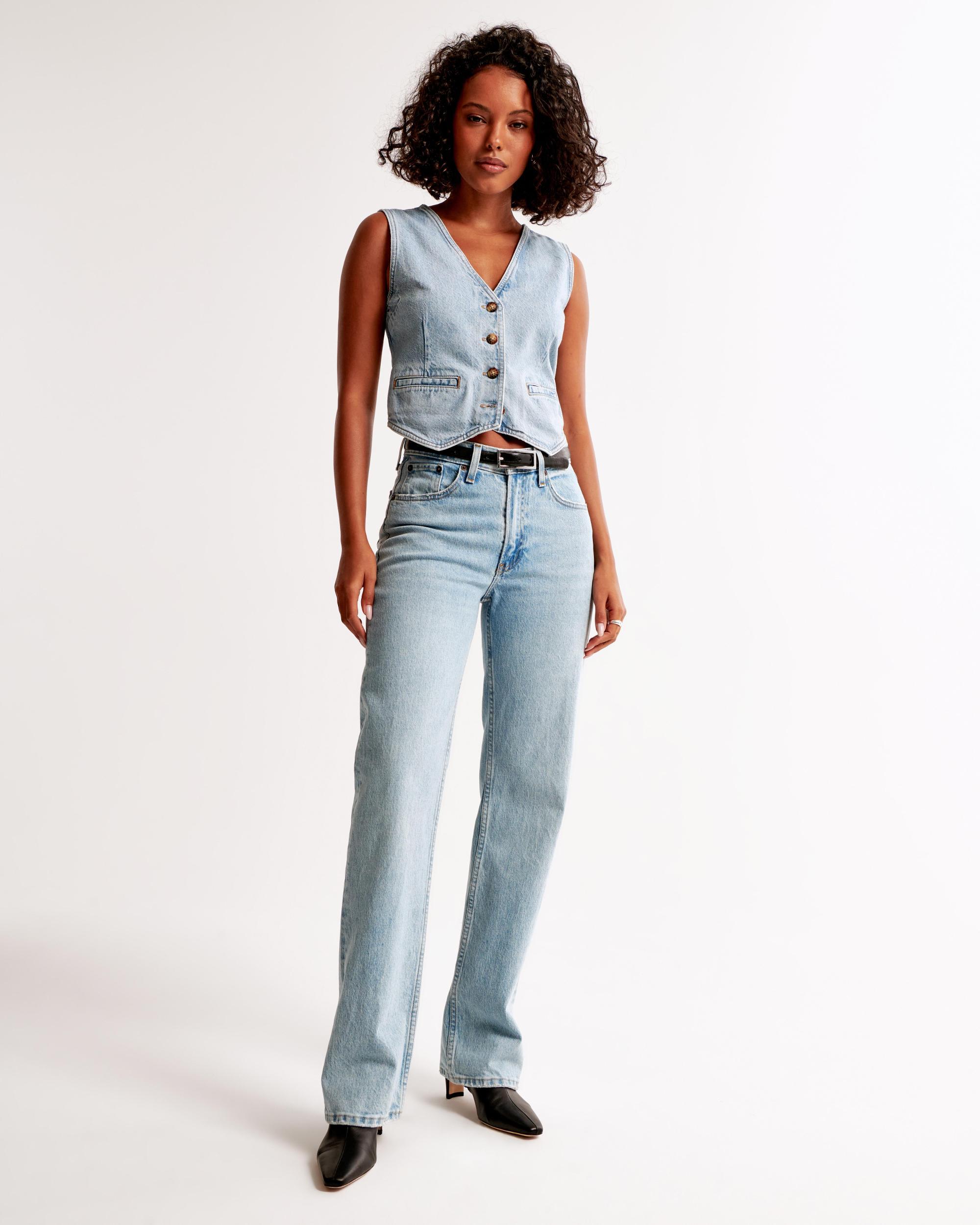 The A&F Mara Denim Vest Product Image