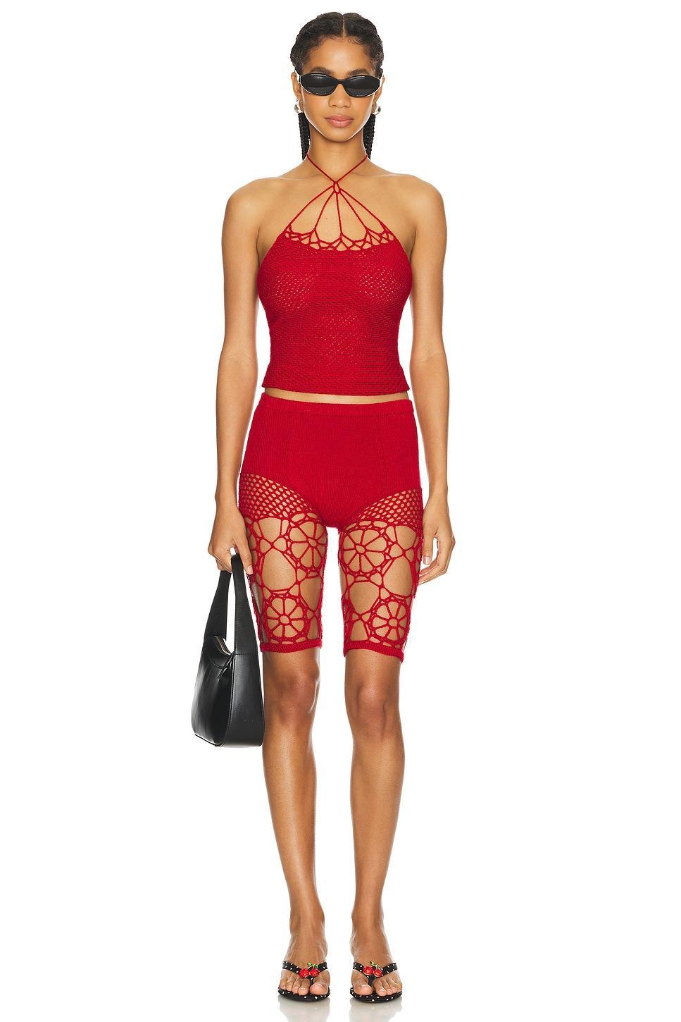Crochet Floral Shorts nastyamasha Product Image