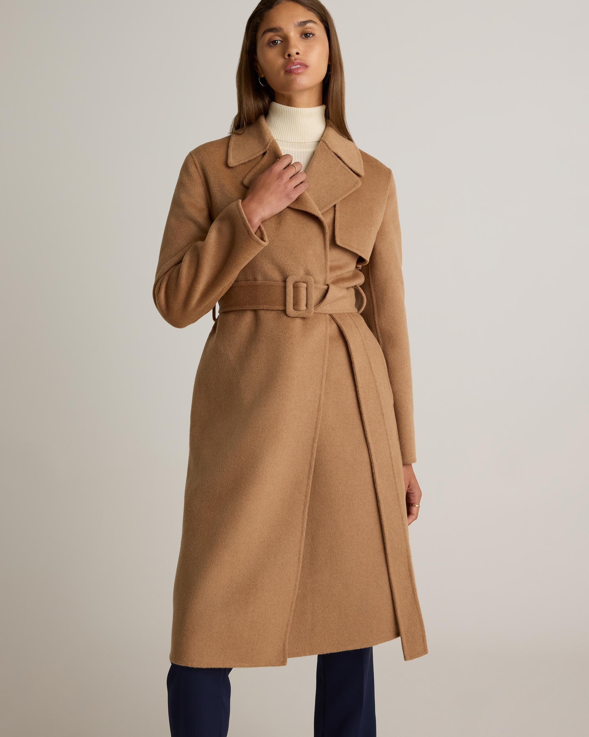 Quince | Women's Double-Faced Merino Wool Trench Coat Wool/Nylon Product Image