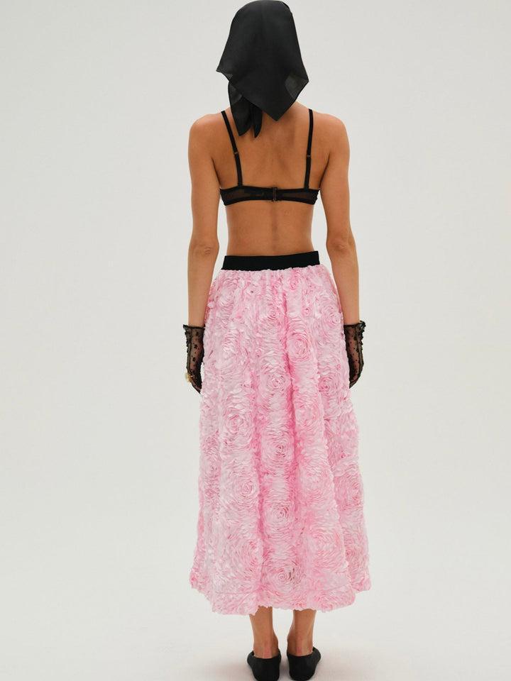 Nicolette Midi Skirt — Pink Product Image