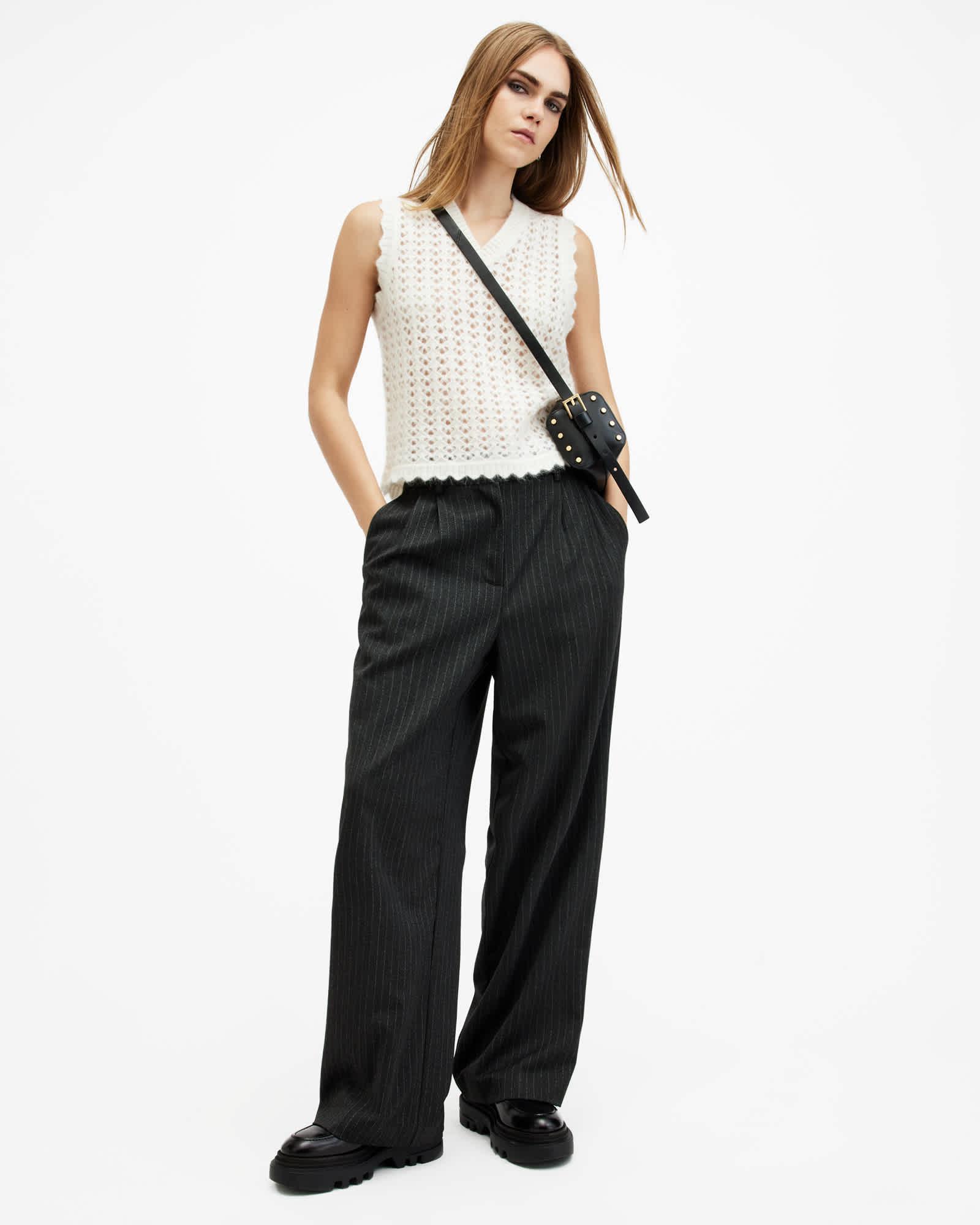 Vivian Open Stitch V-Neck Tank Top Product Image