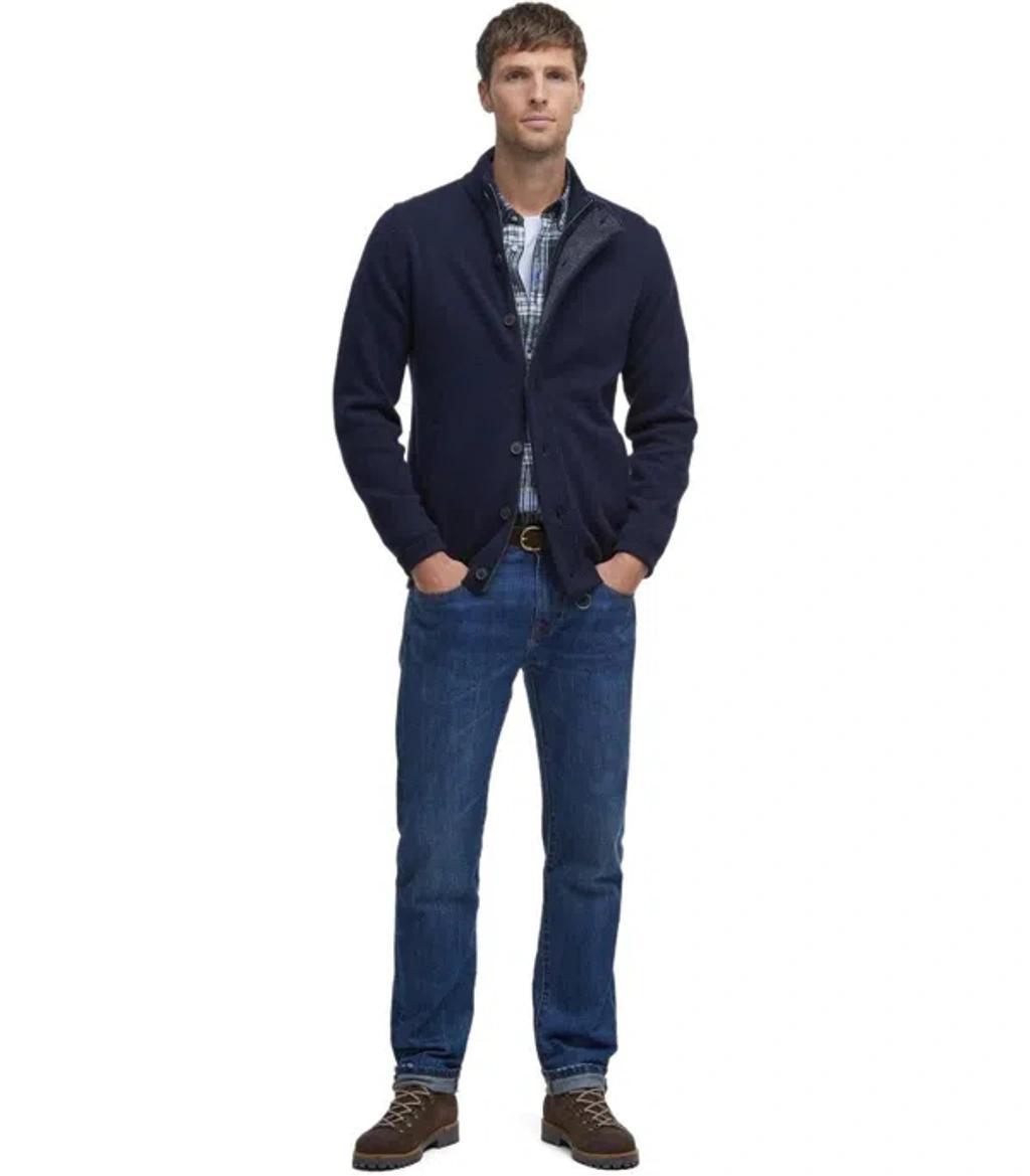 BARBOUR Essential Patch Blue Cardigan Product Image