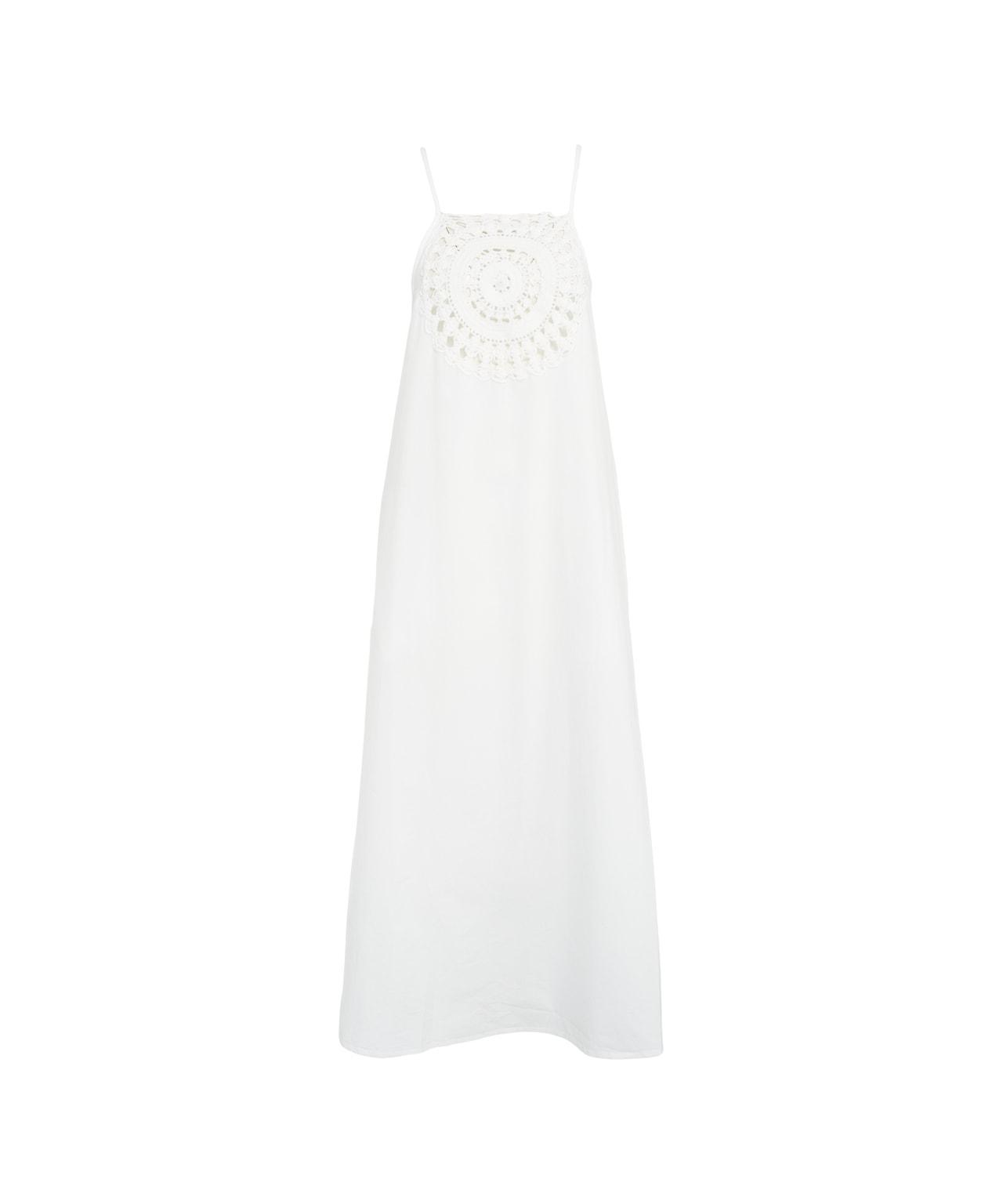 Midi dress with crochet embroidery Product Image