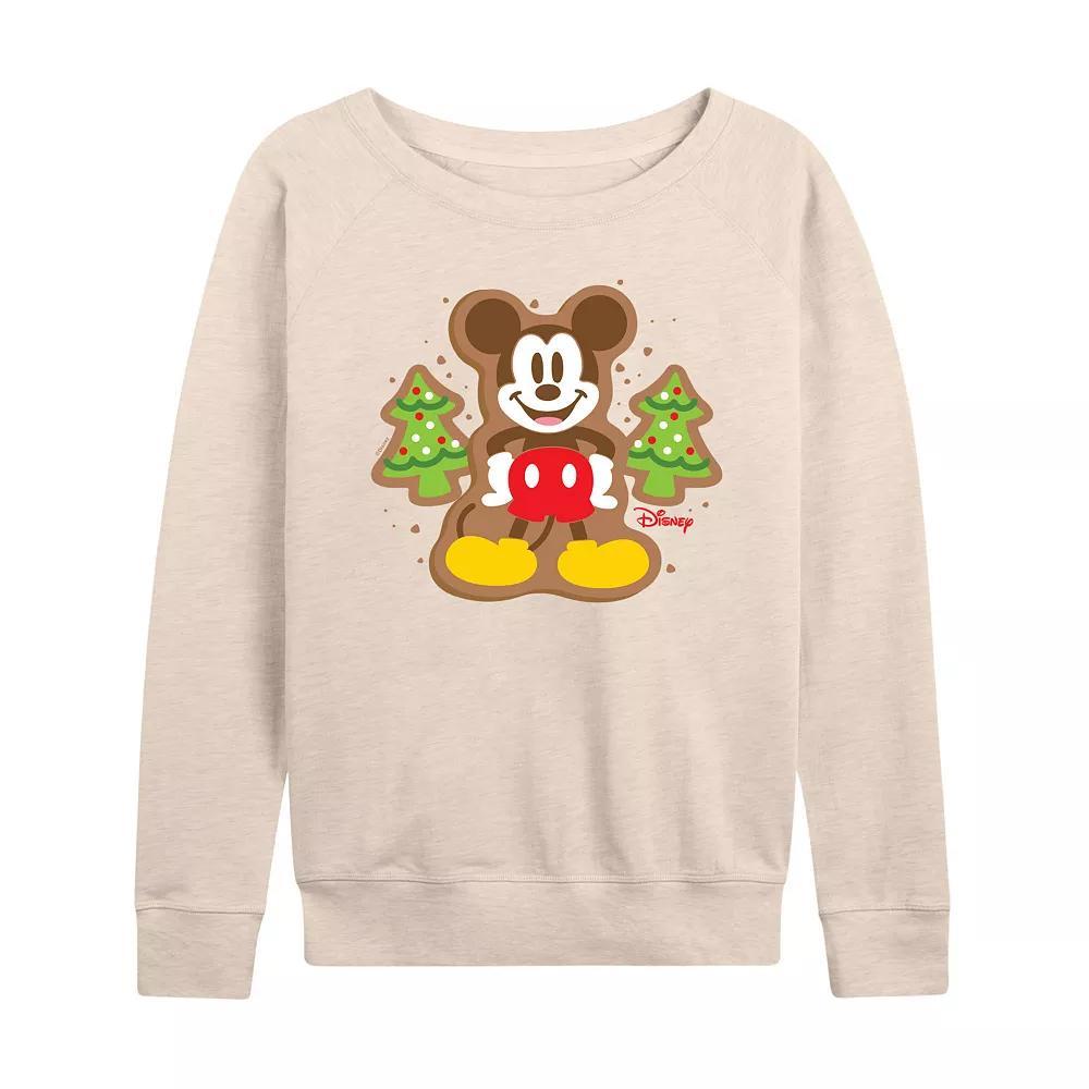 Disney's Mickey Mouse Women's Cookie French Terry Long Sleeve Tee, Size: XL, Beige Product Image