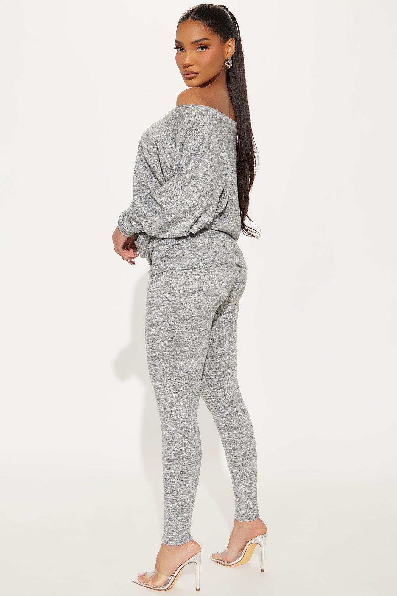 Cassandra Cozy Legging Set - Grey Female Product Image