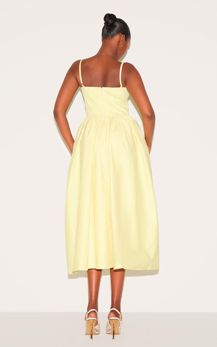 Lemon Ruched Bust Corset Strappy Midaxi Dress Product Image