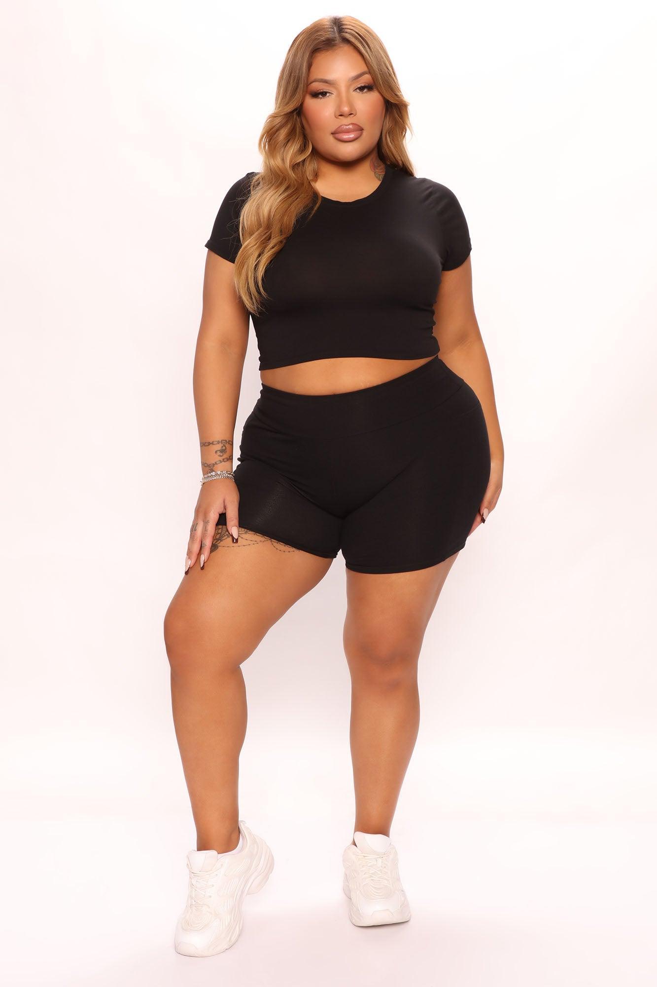 Abbey High Rise Biker Short - Black Product Image