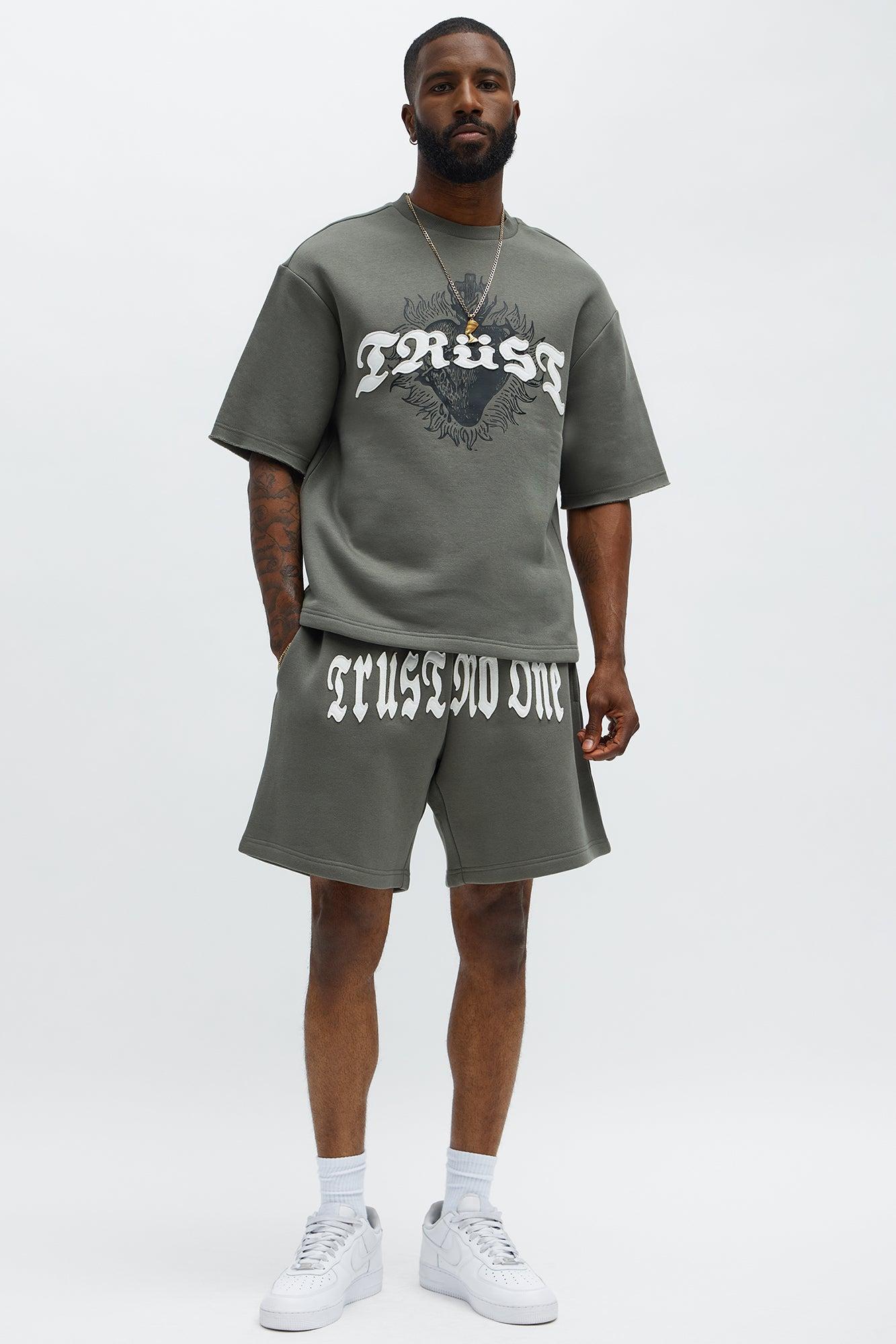 Tyson Trust Issues Short Sleeve Tee - Dark Grey Male Product Image