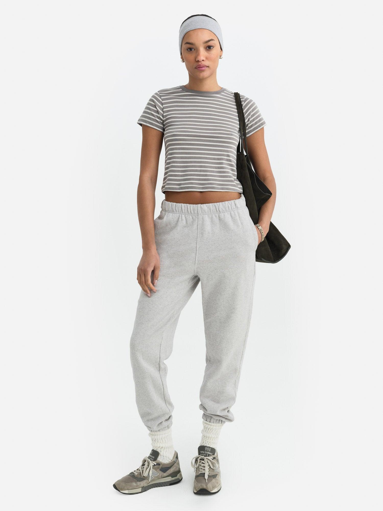 Organic Cotton Striped Shrunken Tee Female Product Image