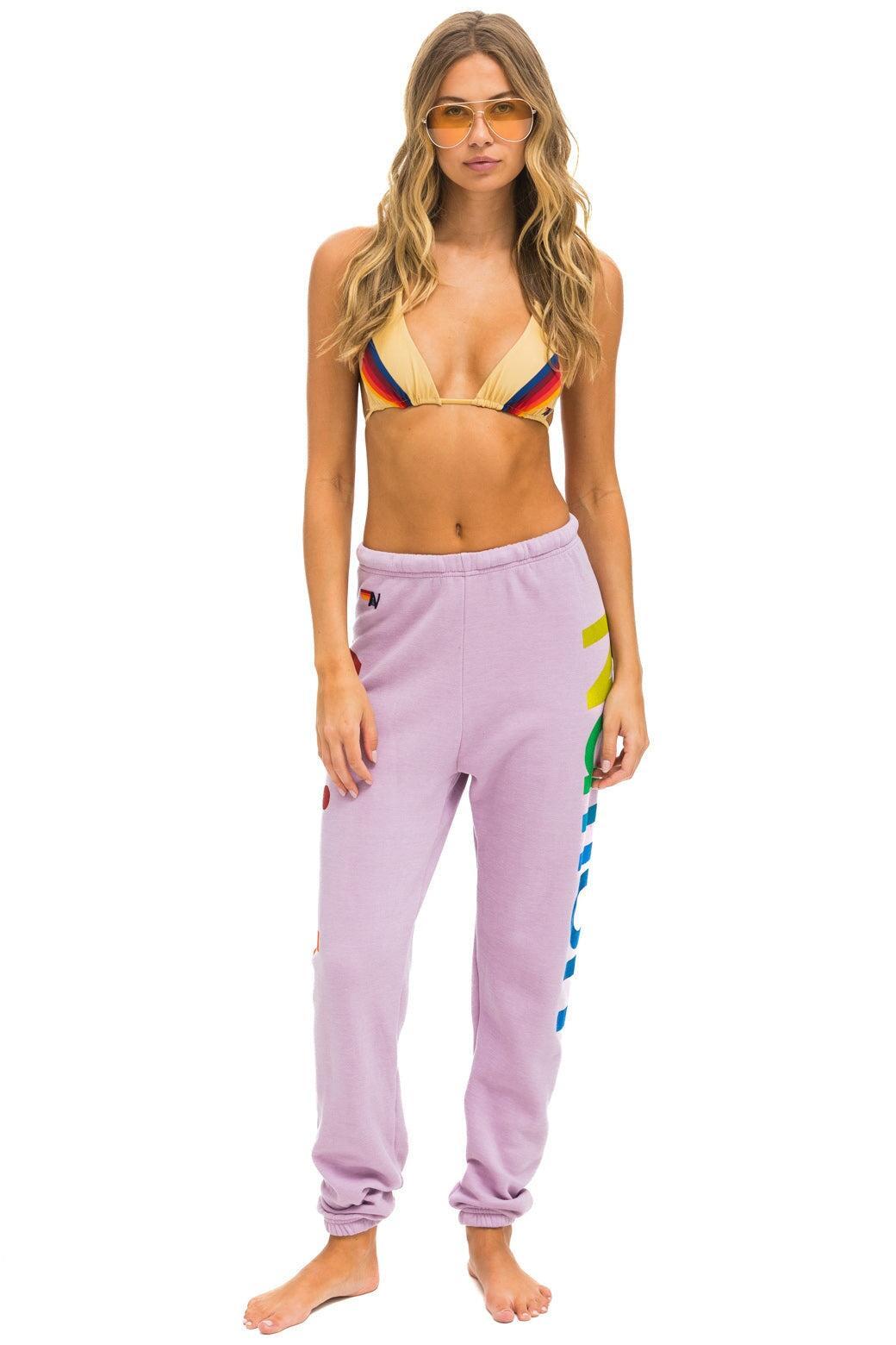AVIATOR NATION 2 SWEATPANTS - MAUVE Female Product Image