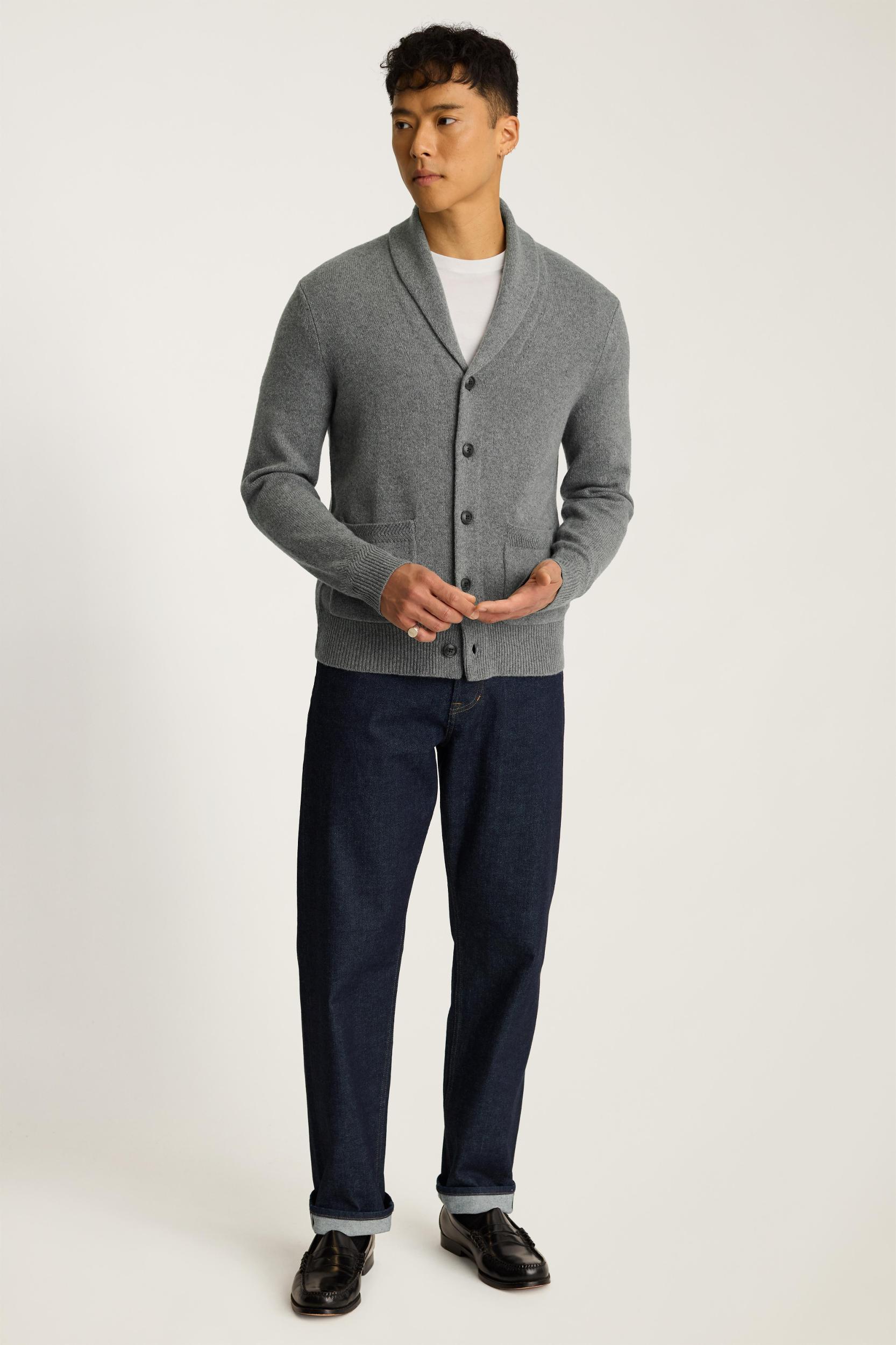 Cashmere Shawl Collar Cardigan Product Image