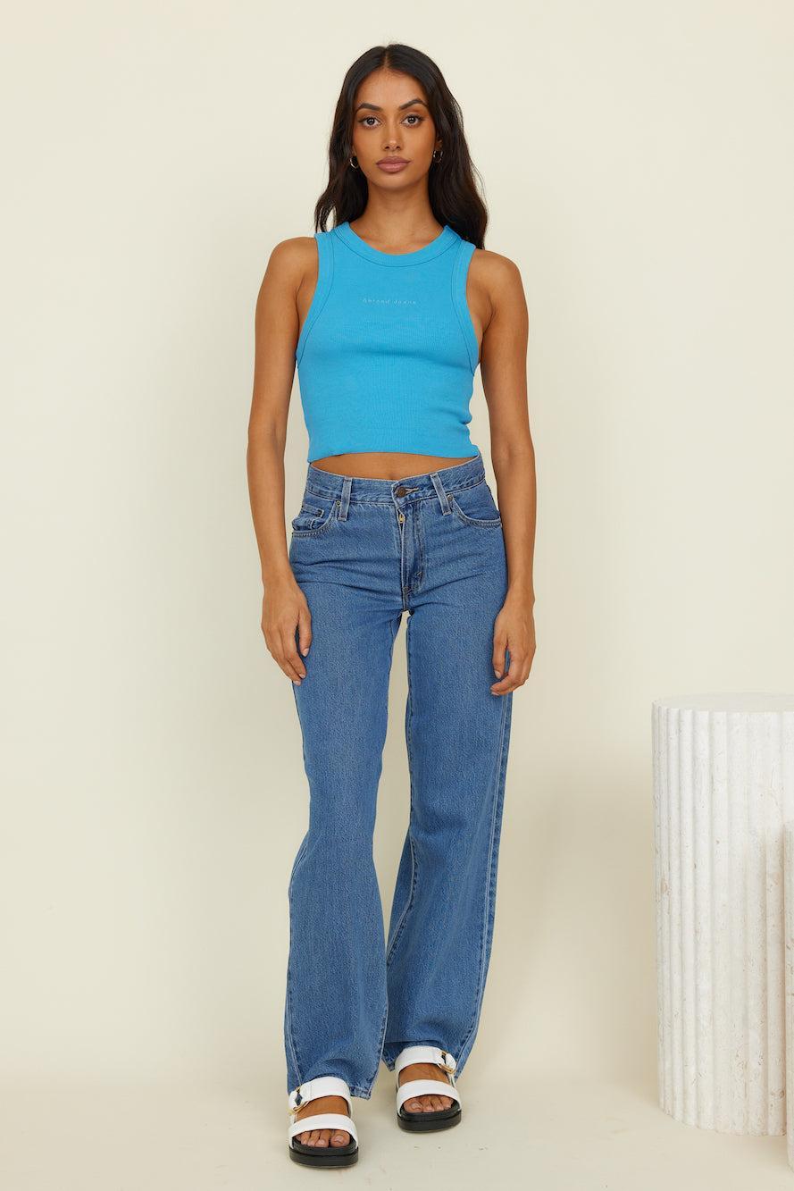 ABRAND A Heather Singlet Sky Blue Product Image