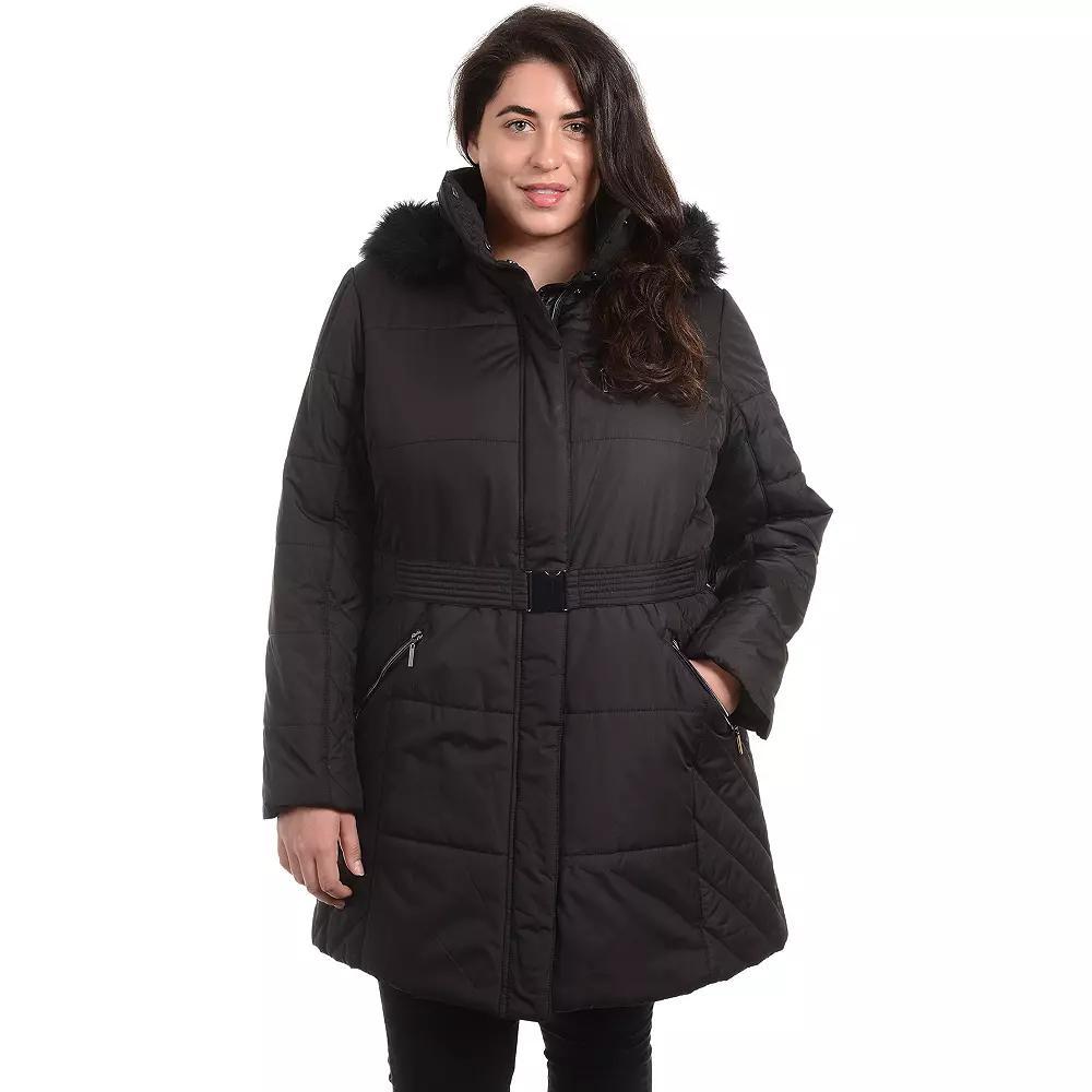 Women's Fleet Street Hooded Puffer Heavyweight Jacket, Size: Small, Black Product Image