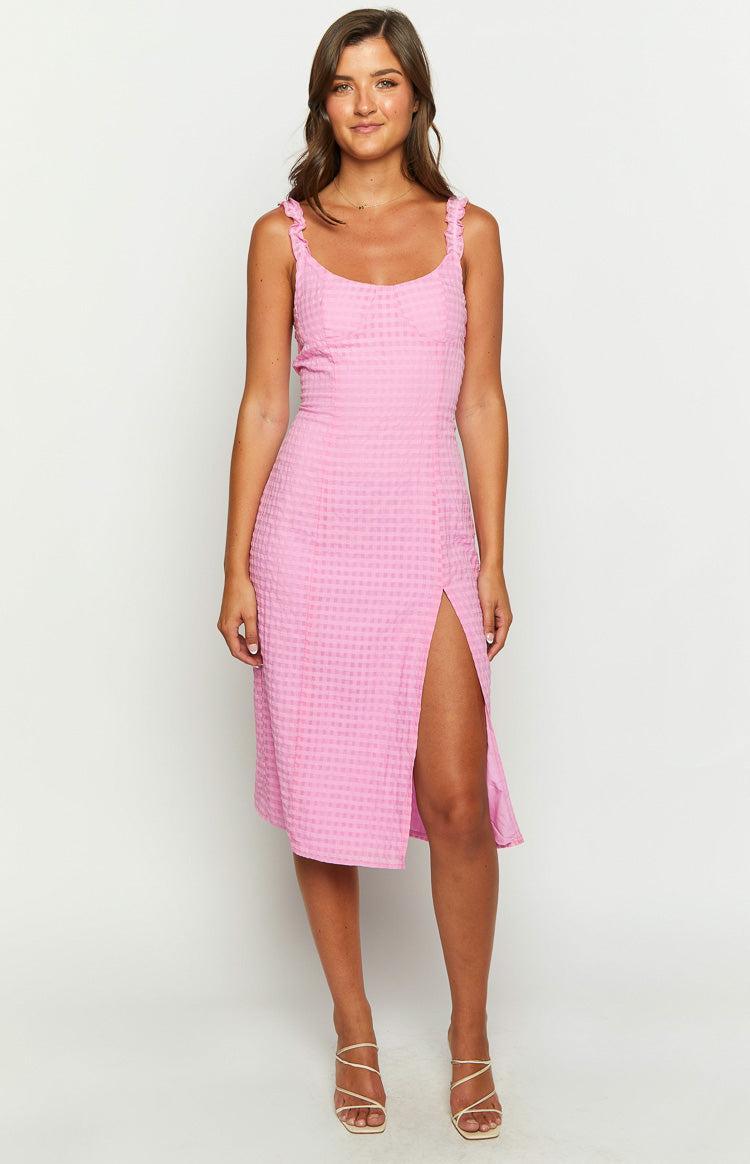 Jessie Pink Midi Dress Product Image