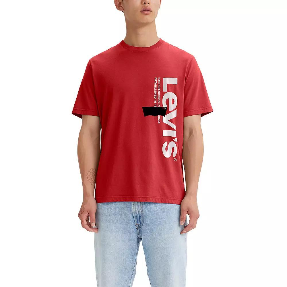 Men's Levi's® Relaxed-Fit Allover Logo Tee, Size: Small, Red Product Image