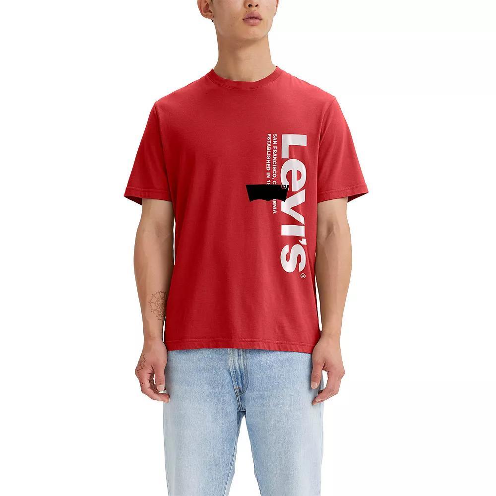 Men's Levi's® Relaxed-Fit Allover Logo Tee, Size: Small, Red Product Image