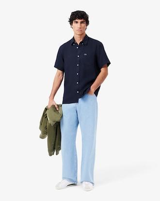 Short Sleeved Linen Shirt Product Image
