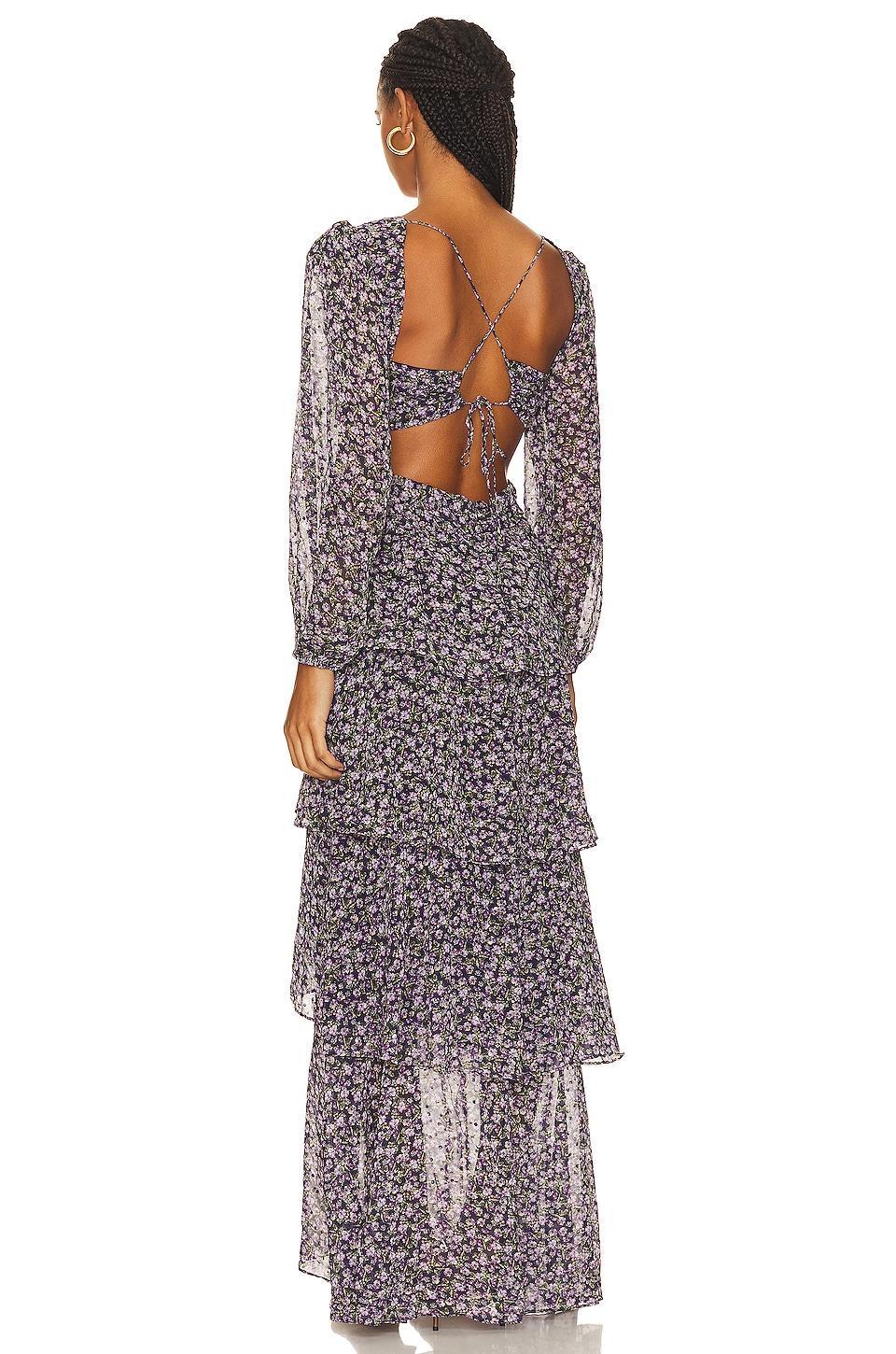 Womens Anora Floral Ruffled Maxi Dress Product Image