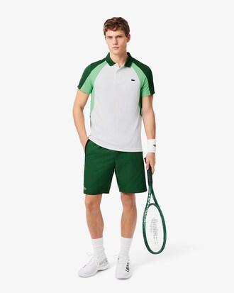 Colour-Block Printed Tennis Polo Shirt Product Image